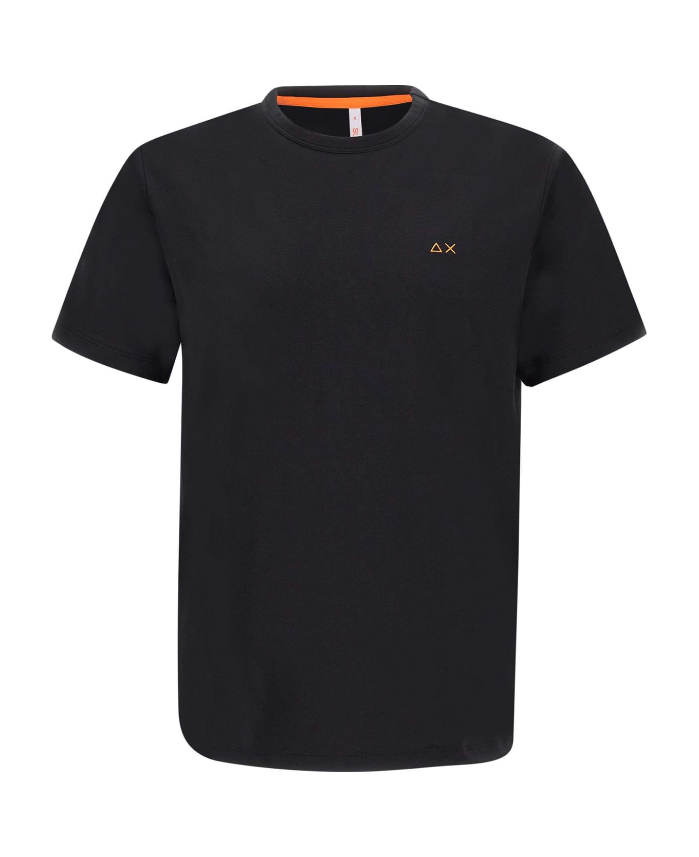 Sun 68 "solid" Cotton T-shirt - BLACK