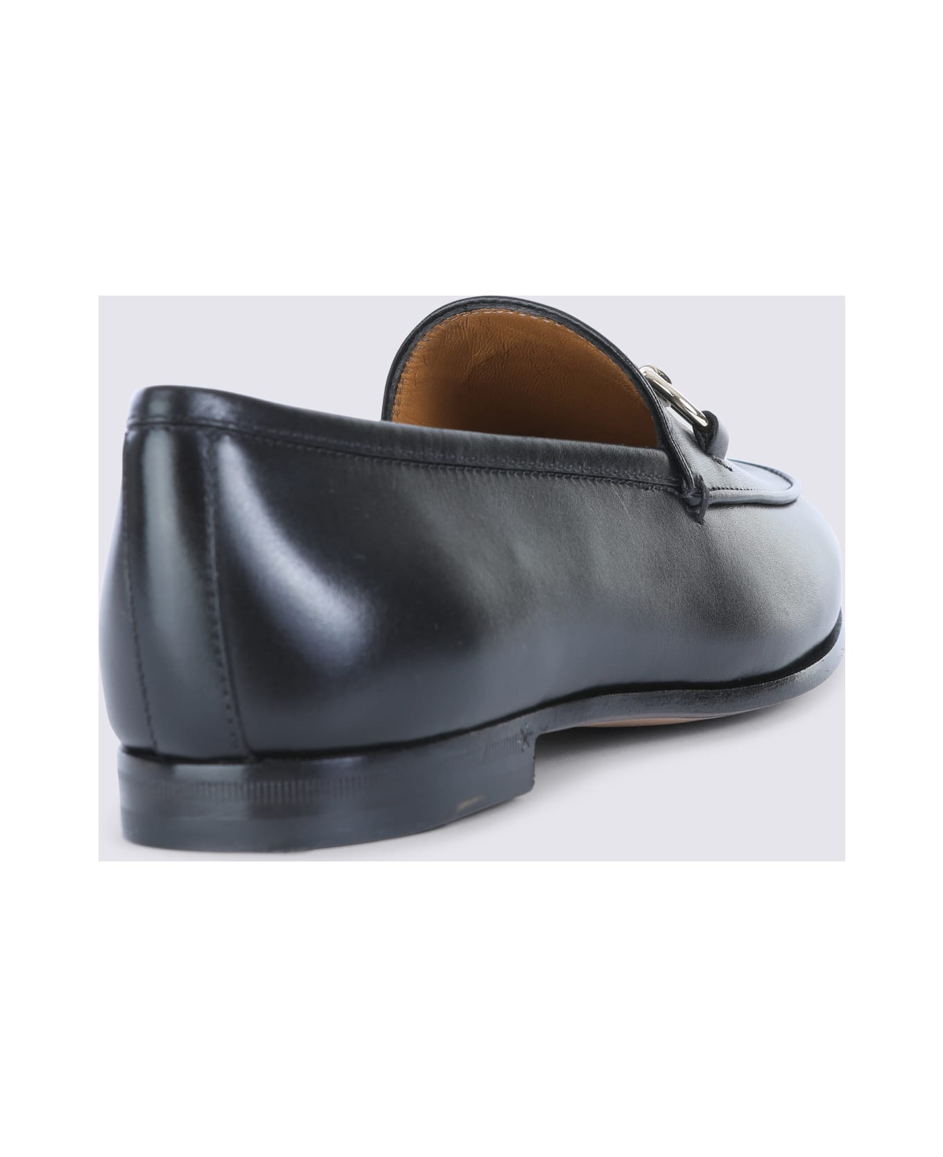 Gucci Black Leather Loafers - Black
