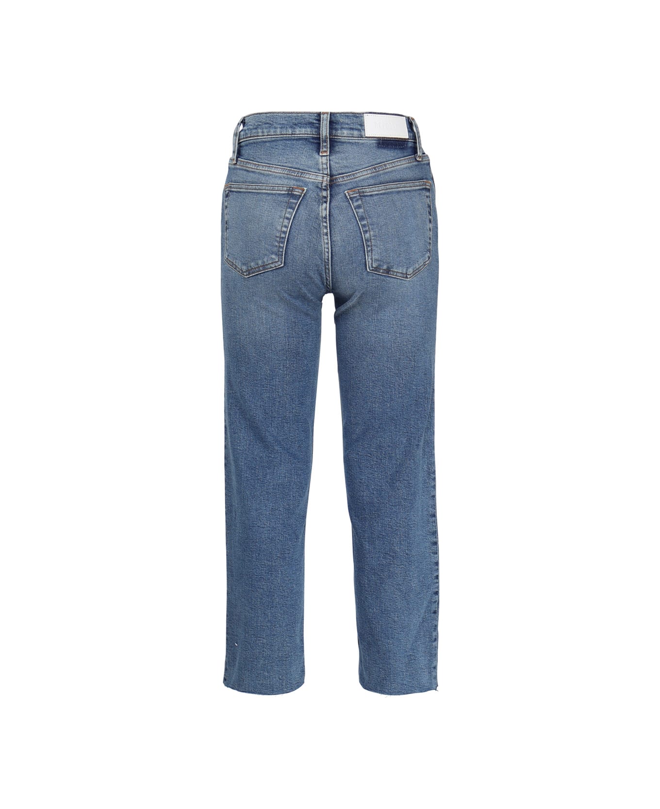 RE/DONE Straight Cropped Jeans - Indigo