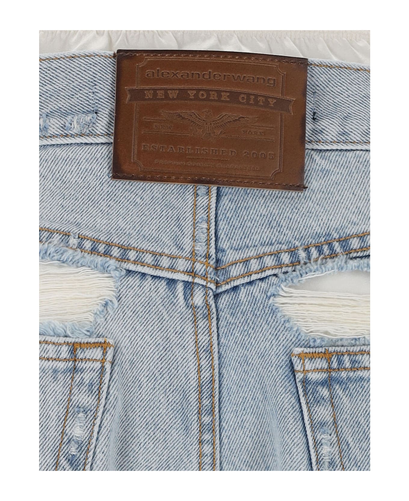 Alexander Wang Denim Shorts - LIGHT WORN INDIGO