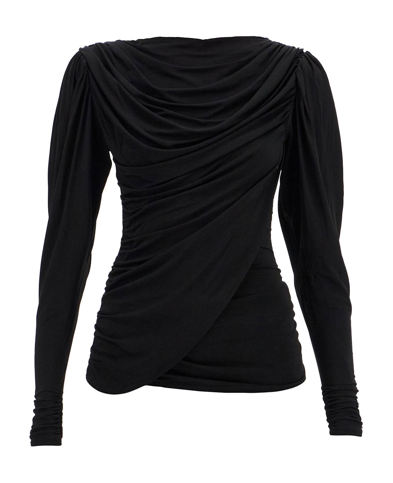 Paloma Wool Drapped Blessy Top - BLACK (Black)