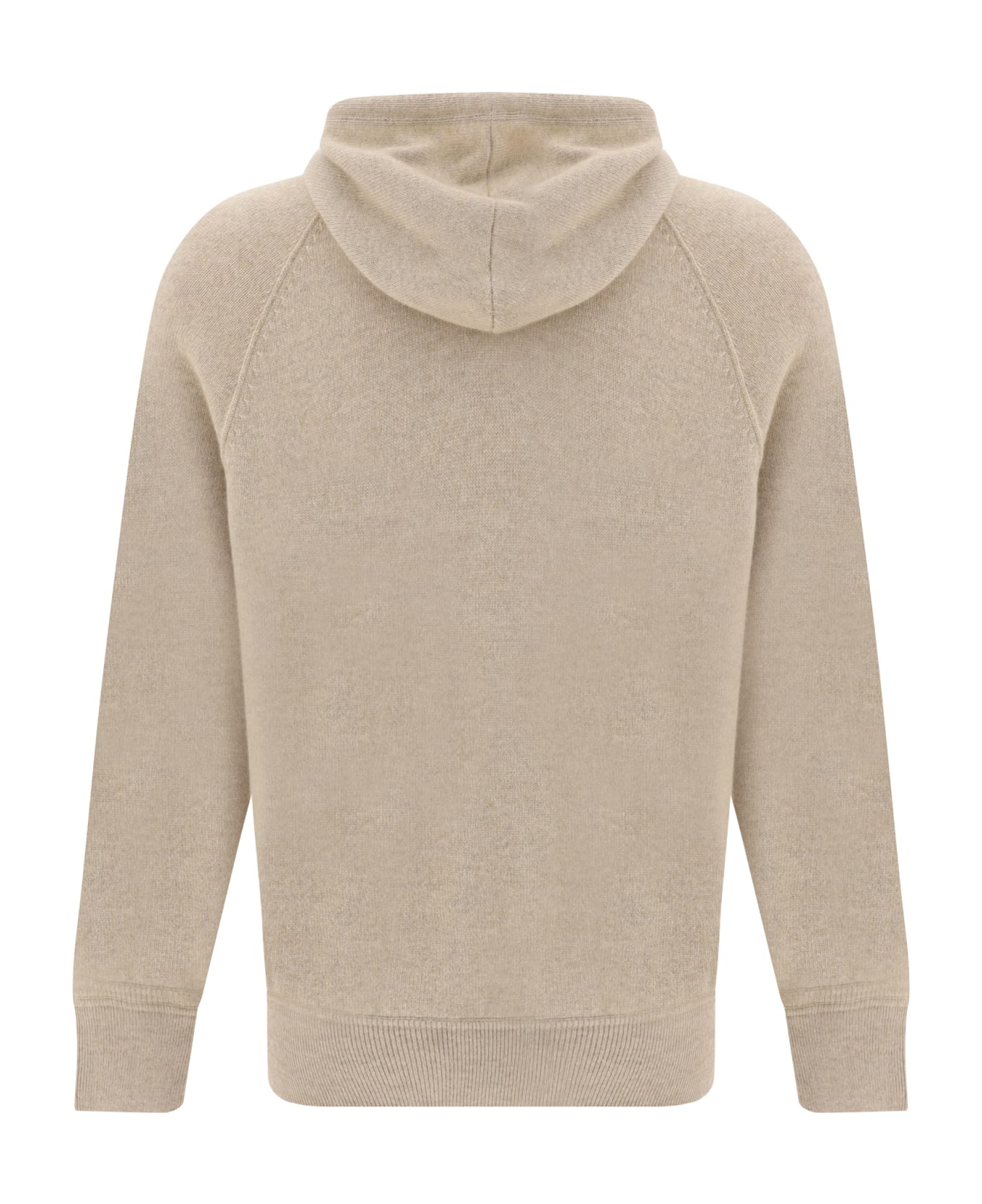 Brunello Cucinelli Cashmere Hooded Sweater - Beige