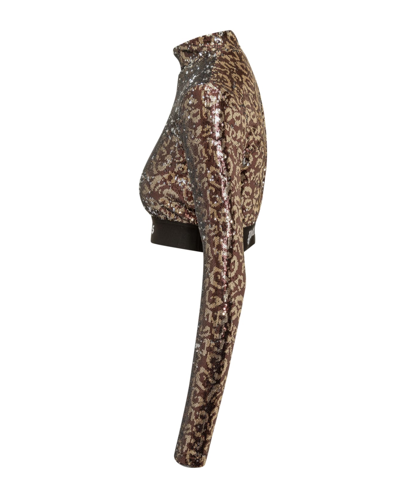 Palm Angels Embellished Polyester Top - BROWN