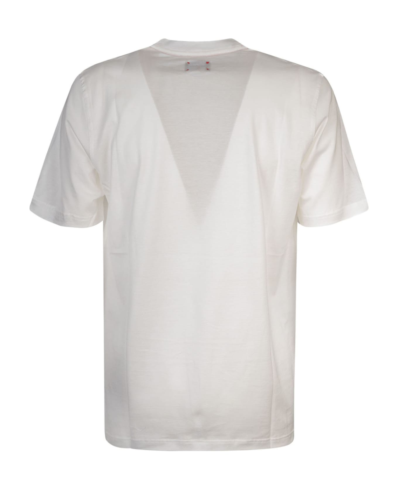 Kiton Chest Logo Regular T-shirt - White シャツ