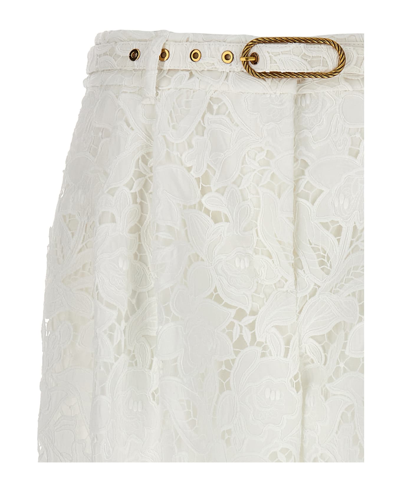 Zimmermann 'natura Cropped Barrell' Trousers - White