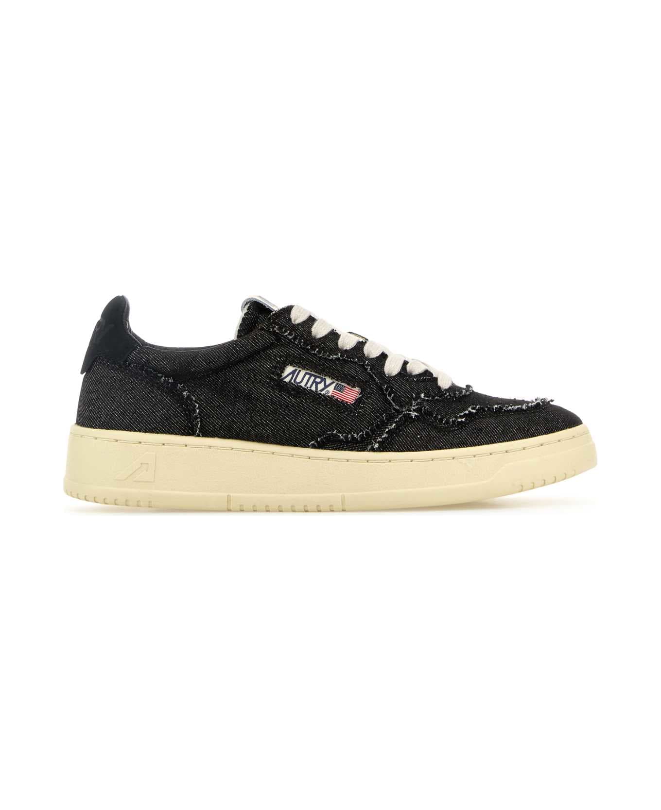 Autry Black Denim Medalist Sneakers - DE04