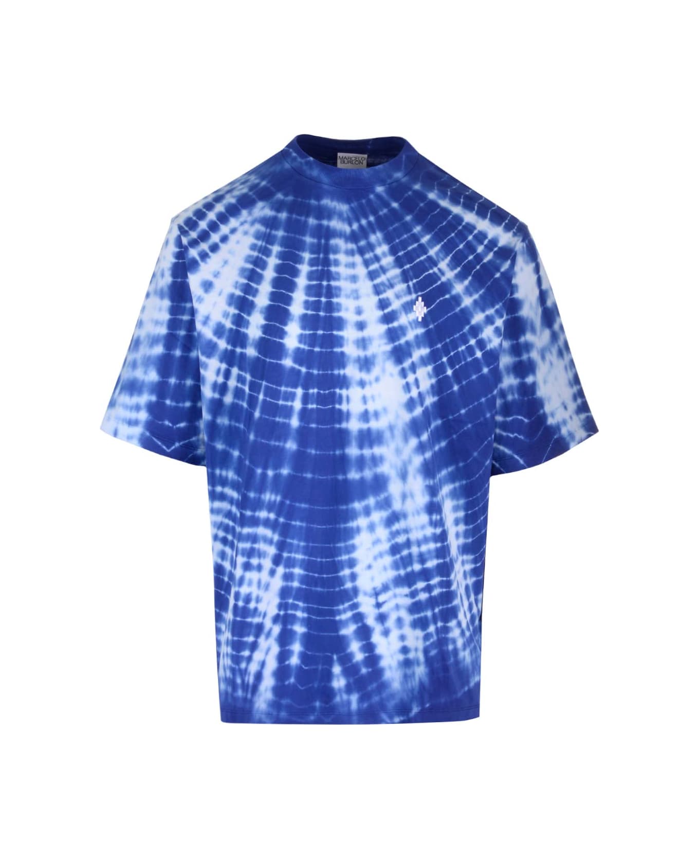 Marcelo Burlon Cotton Tie-dye T-shirt - Blue