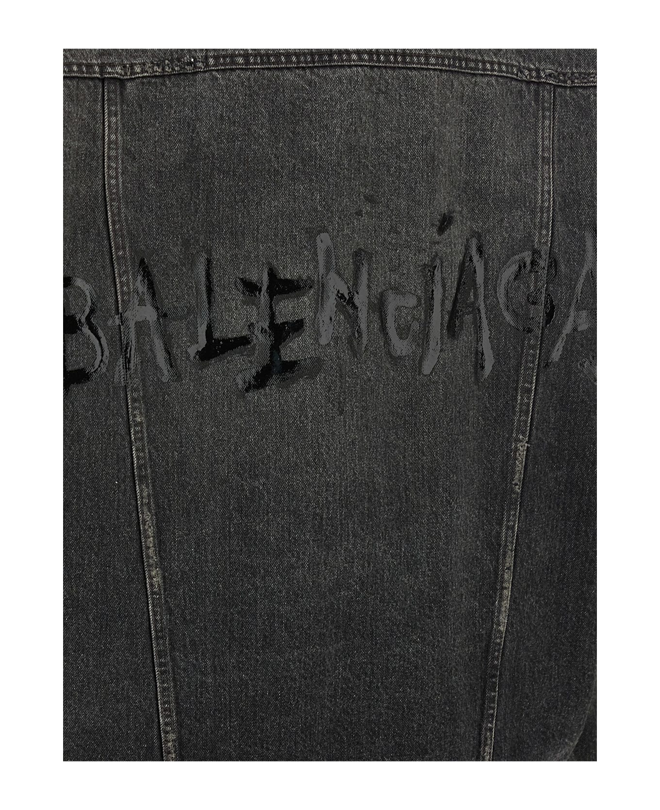 Balenciaga Denim Jacket With Used Effect | italist