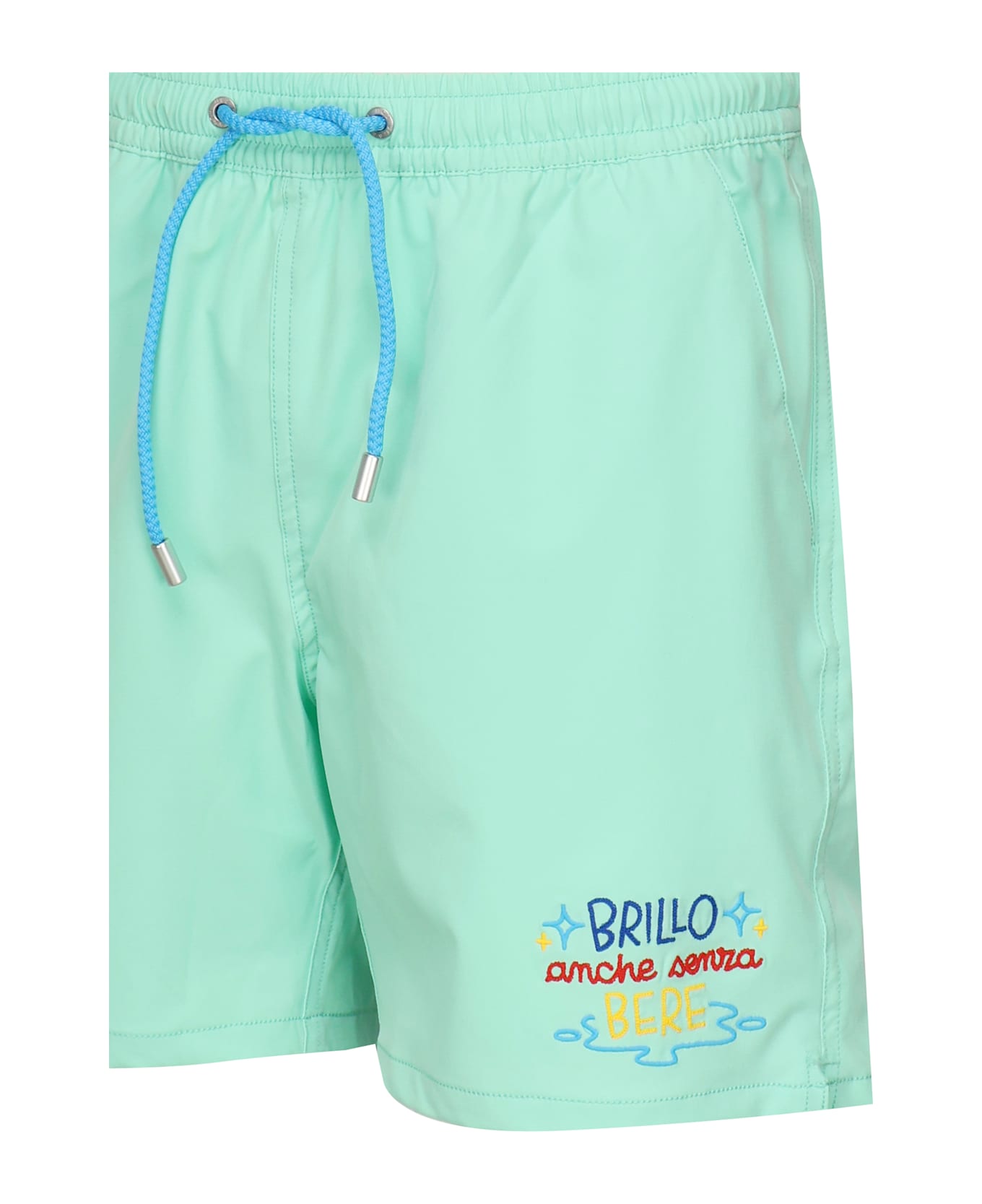 MC2 Saint Barth Embroidered Swimsuit - MINT GREEN