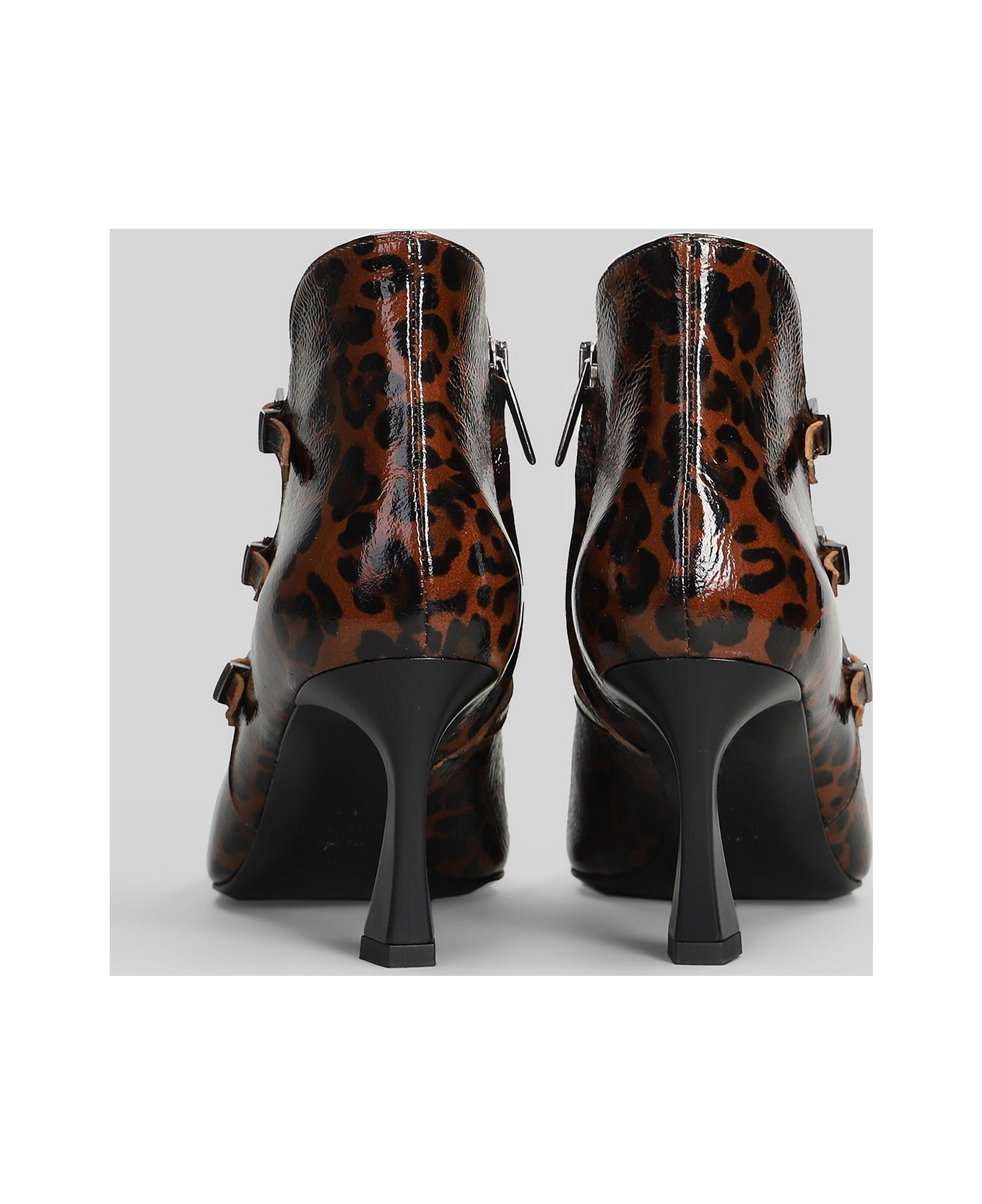 The Seller High Heels Ankle Boots In Animalier Leather - Animalier