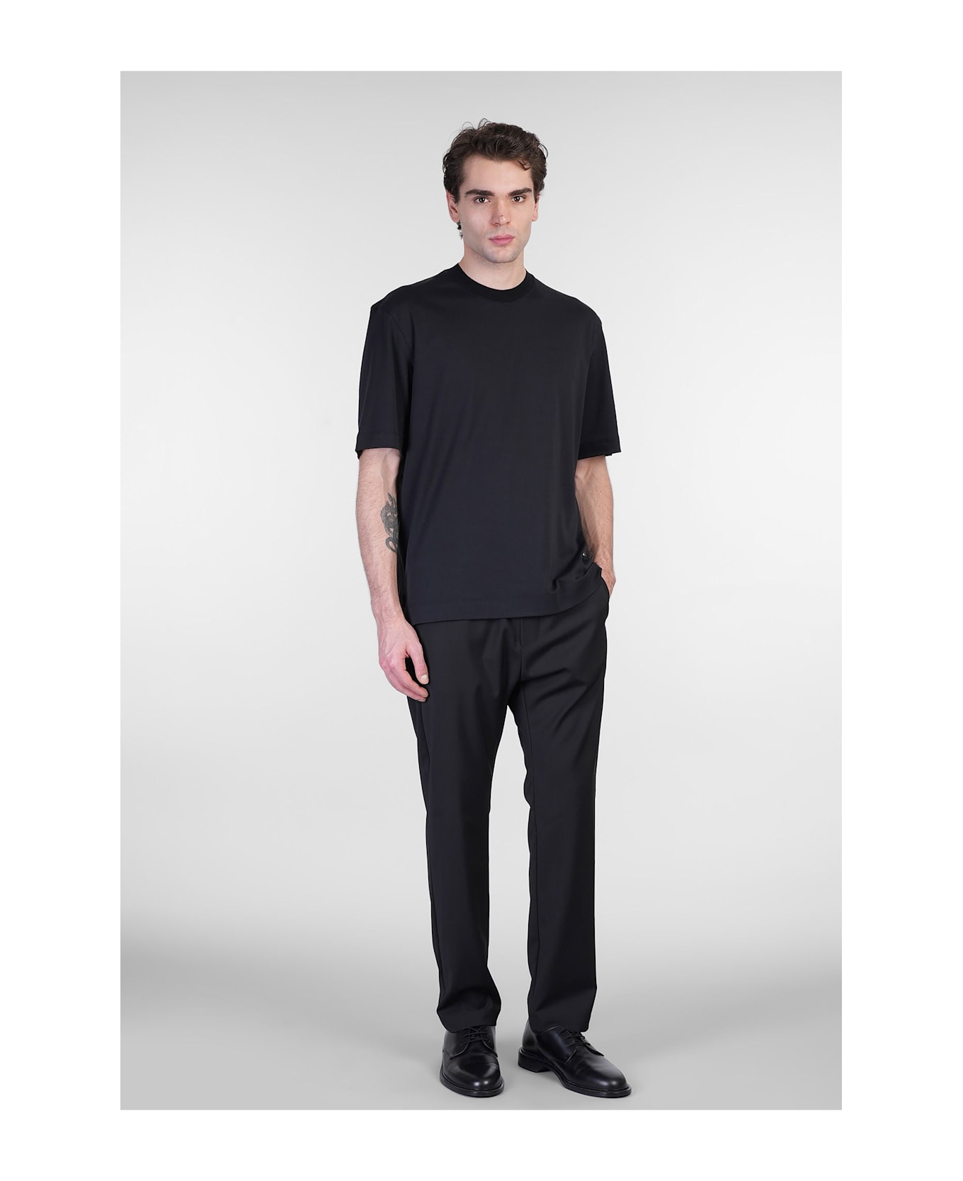Zegna T-shirt In Black Cotton - black