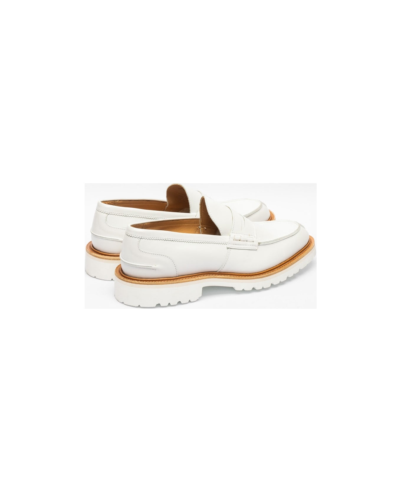 Tricker's White Calf Penny Loafer - Bianco