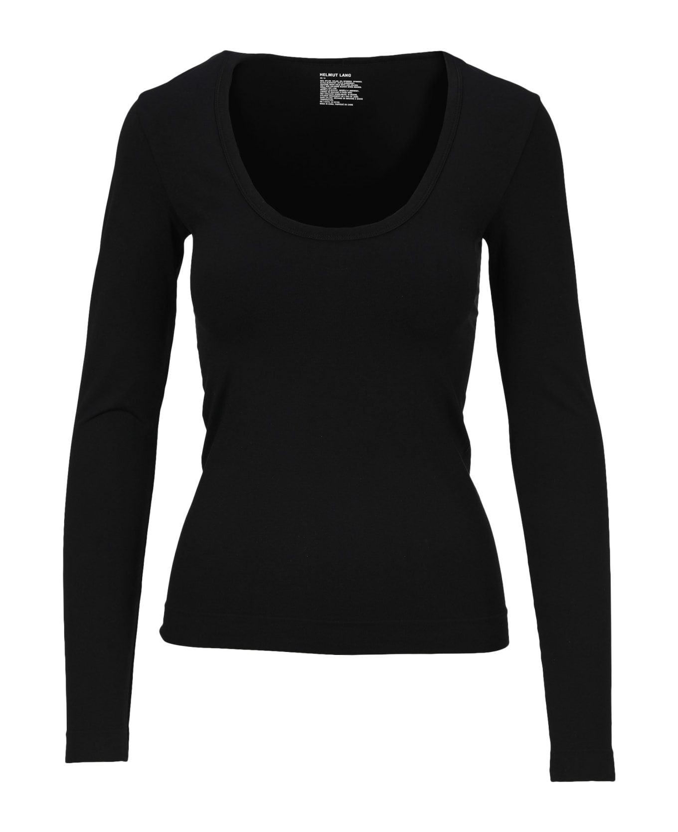 Helmut Lang Seamless Scoop Neck Top - BLACK