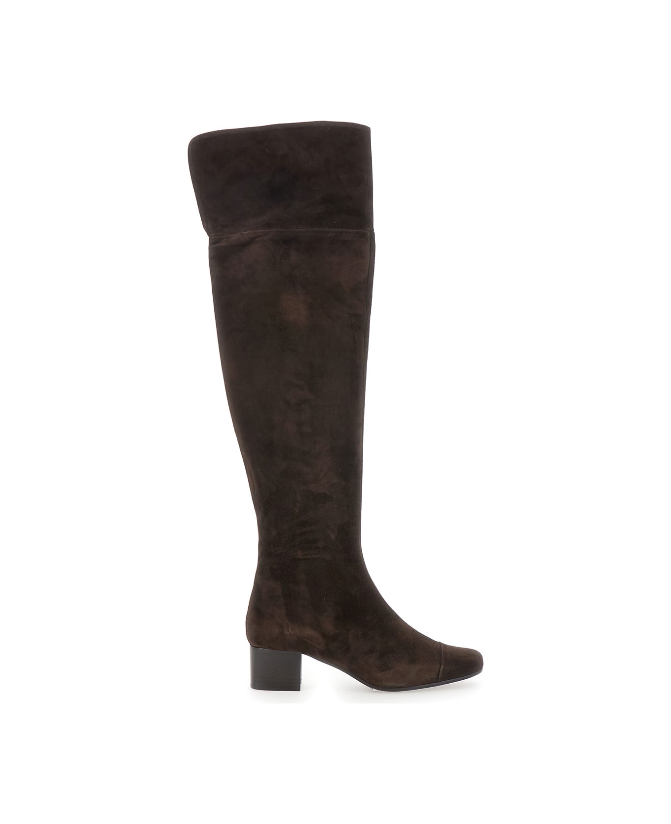 Carel 'brigitte' Brown Ankle Boots With Side Zip Closure In Suede Woman - Brown