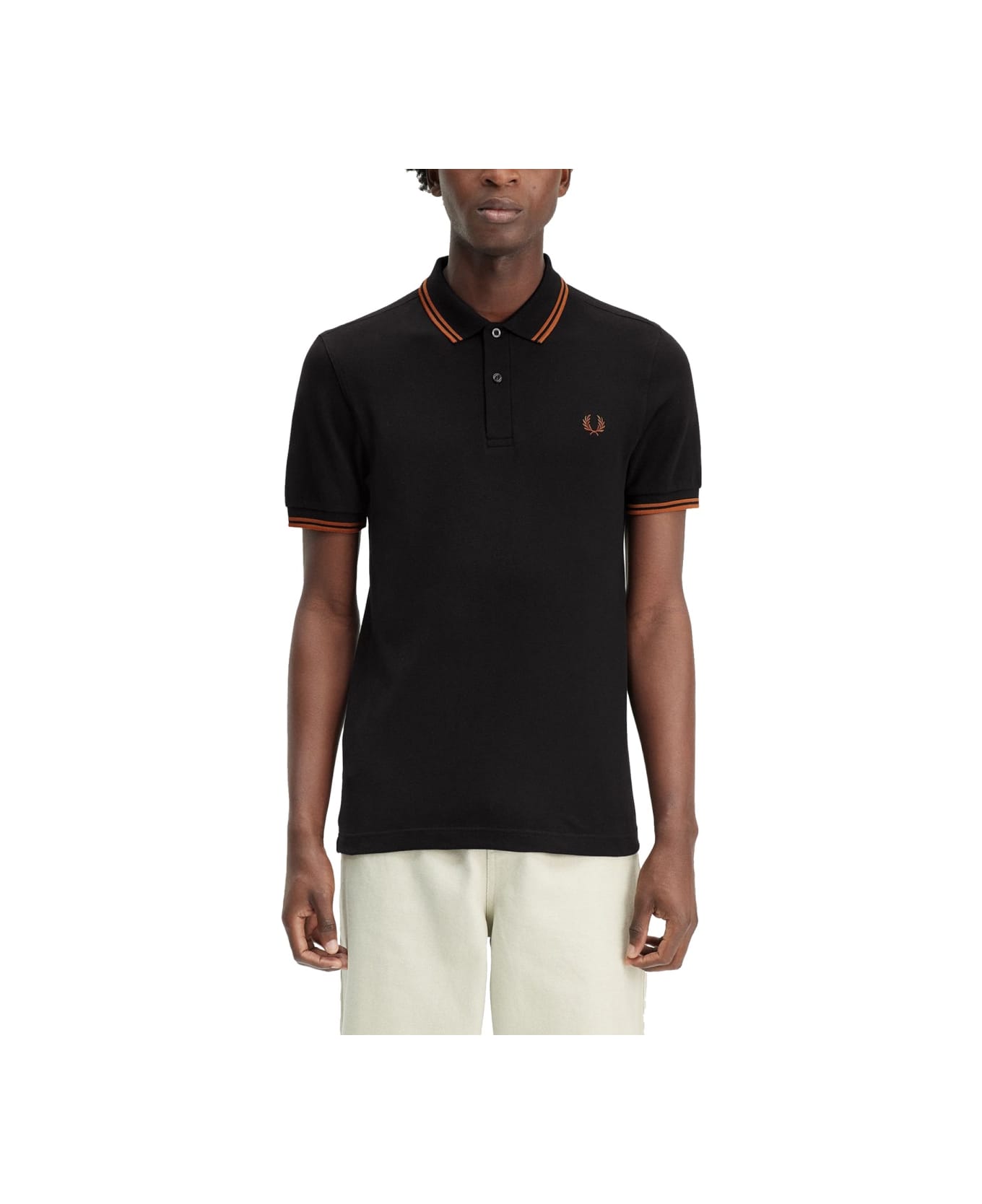 Fred Perry Polo With Logo - BLACK