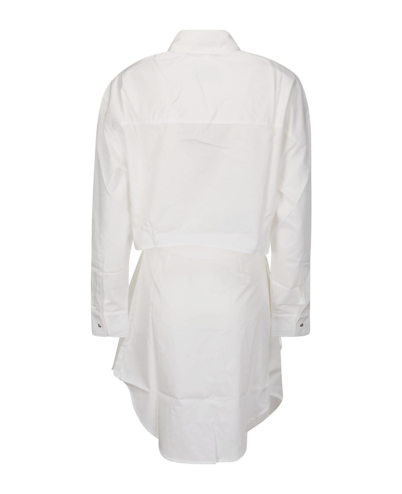 Marques'Almeida Draped Wrap Shirt Dress - WHITE