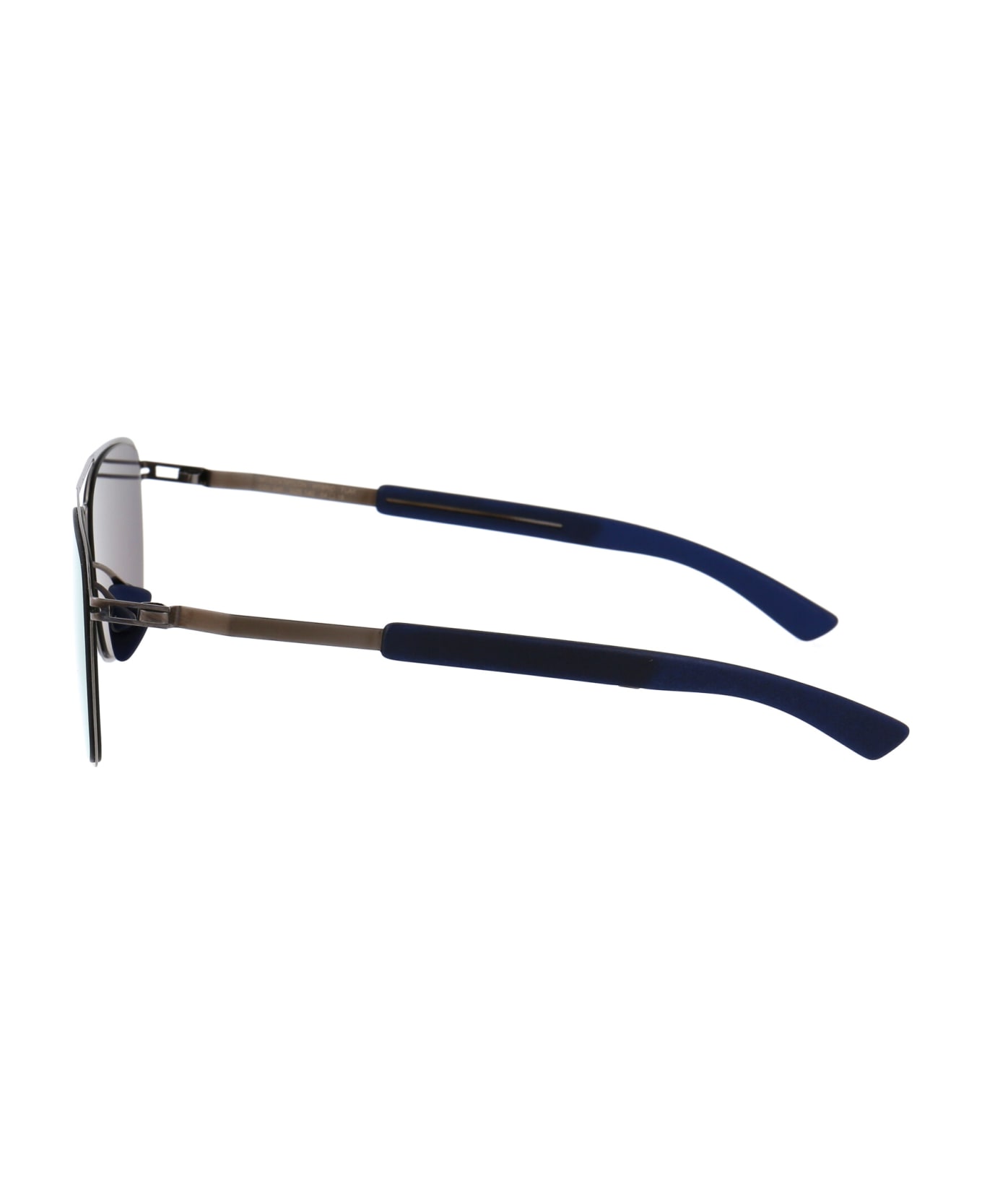 Mykita Flax Sunglasses - 246 MH4 Shiny Graphite/Navy Blue Pearlygold Flash
