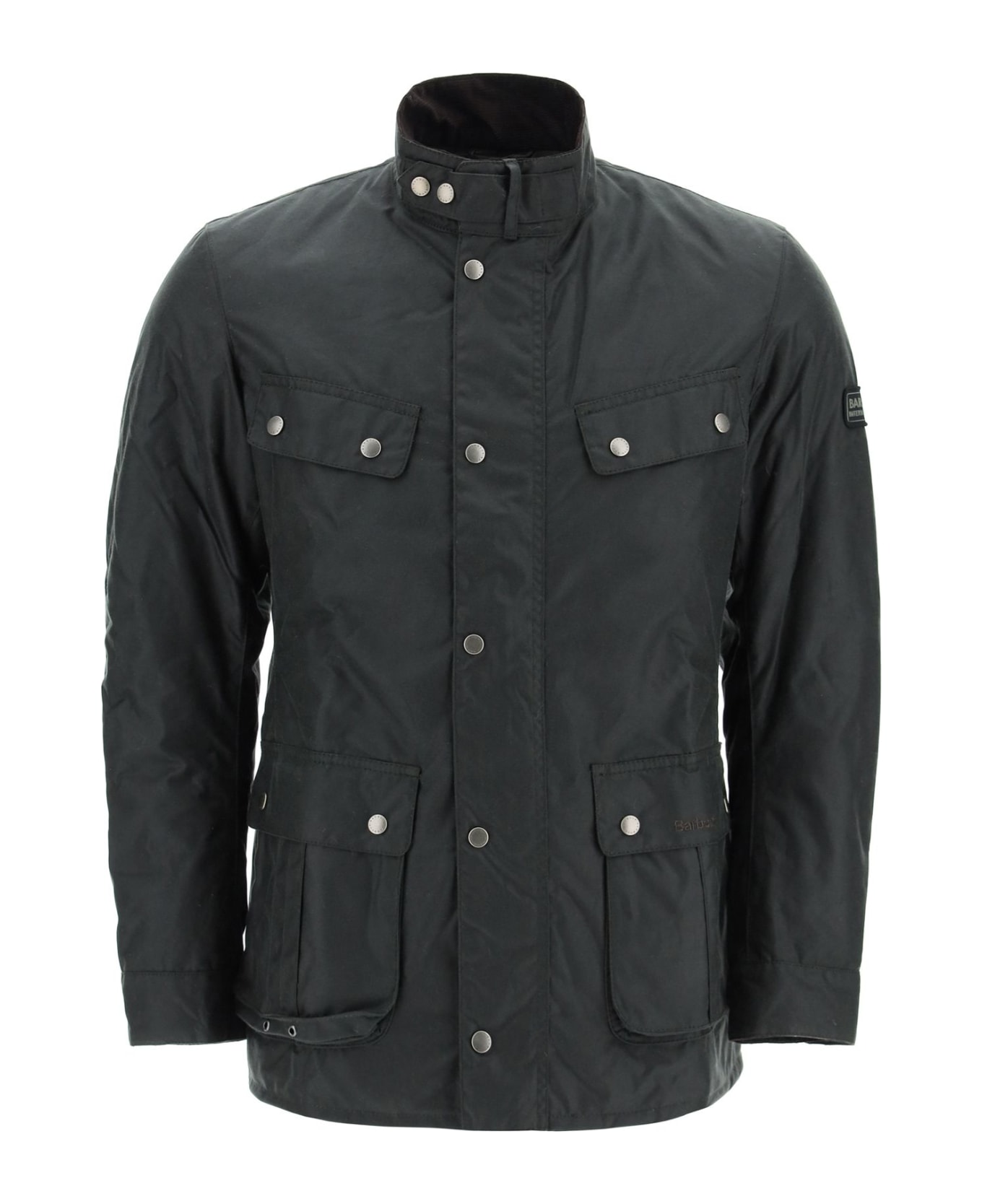 Barbour Duke Jacket In Waxed Cotton - BLUE