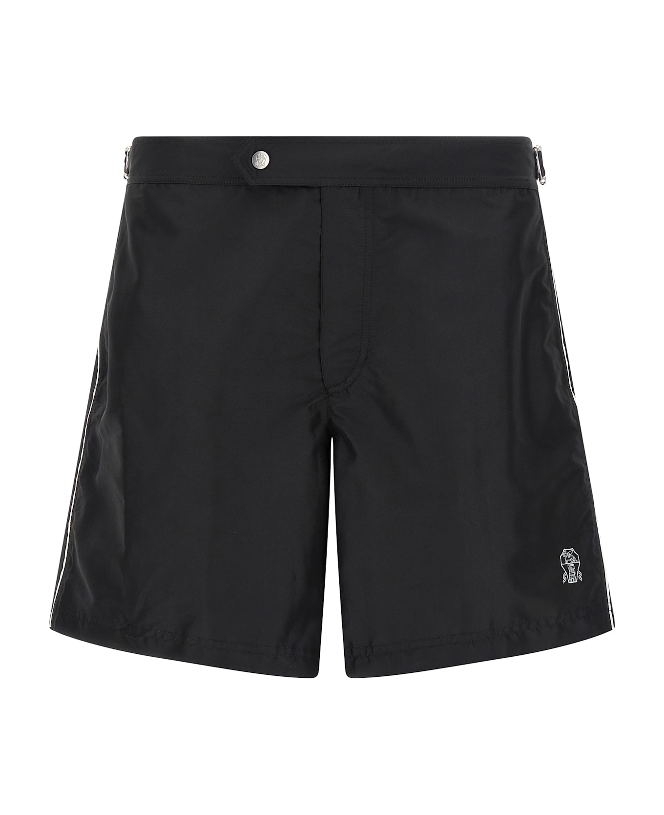 Brunello Cucinelli Logo Swimsuit - White/Black