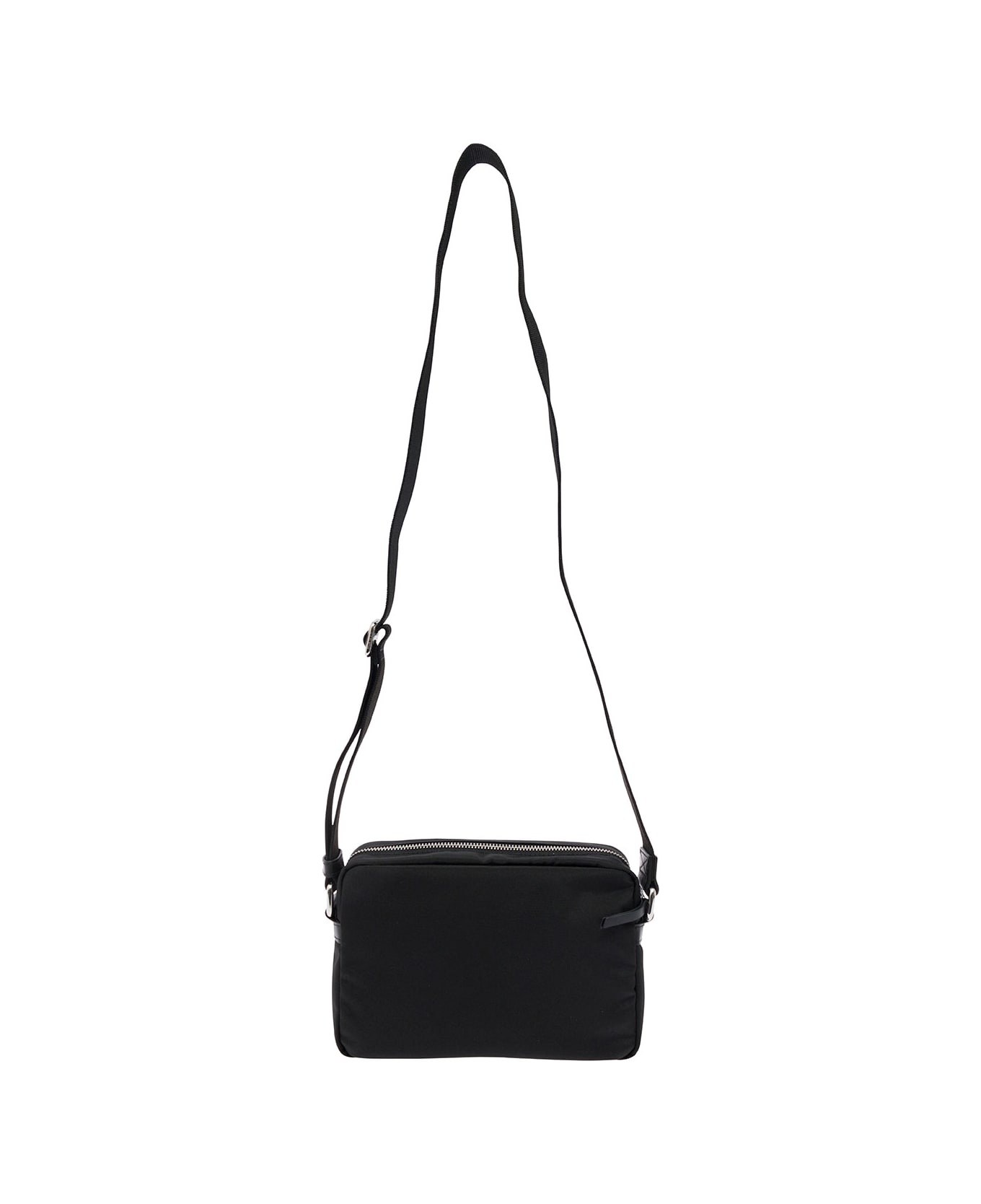 kenzo Varsity' Black Crossbody Bag With Tiger Embroidery In