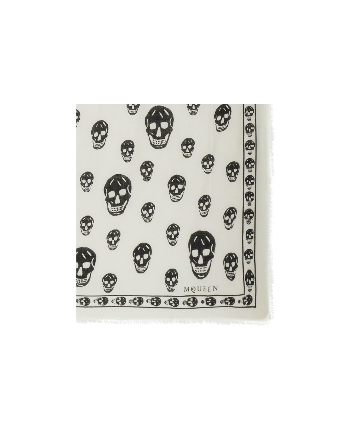Alexander McQueen Foulard "skull" - IVORY