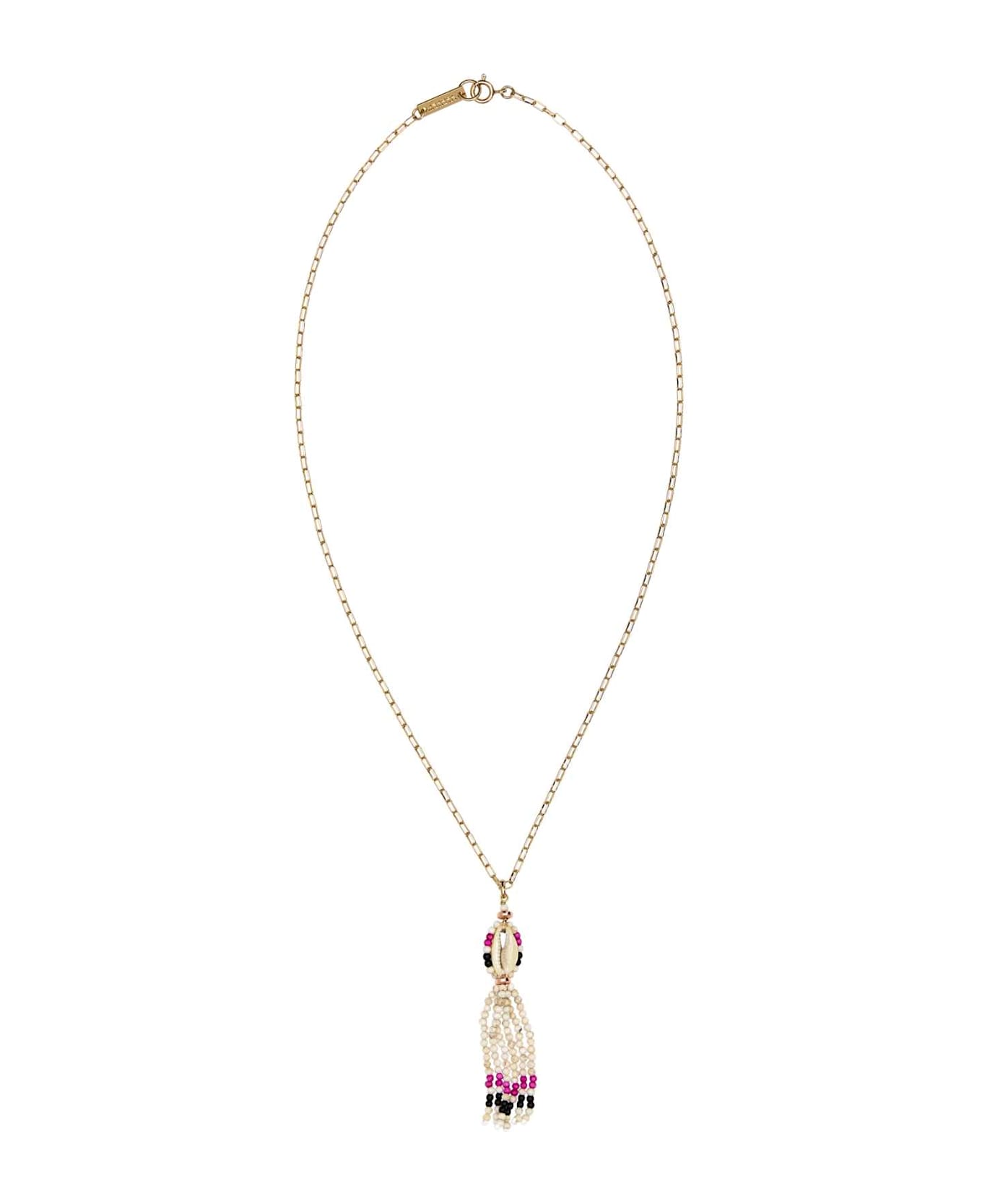 Isabel Marant Gold Metal Necklace - ECRUFUCHSIA