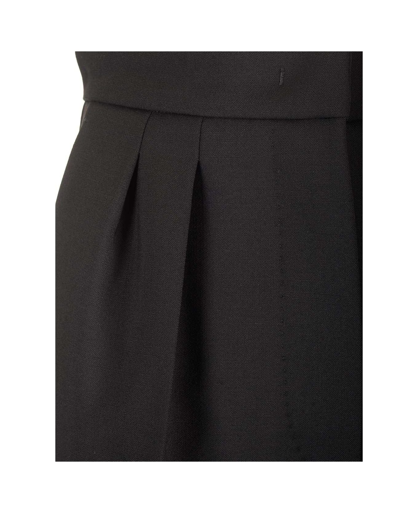 Max Mara Pleat Detailed Shorts - Nero