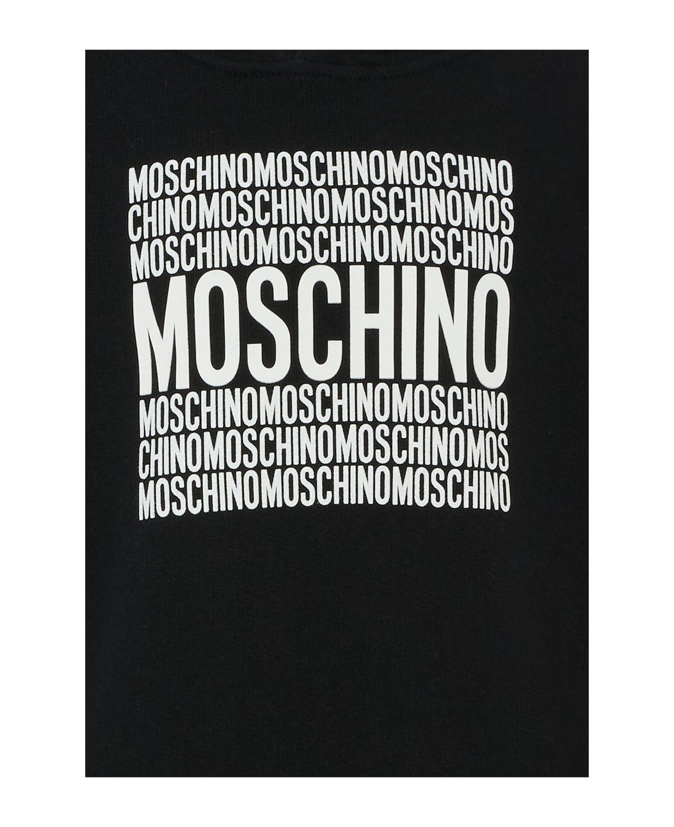 Moschino Black Sweatshirt For Kids With Logo - Black