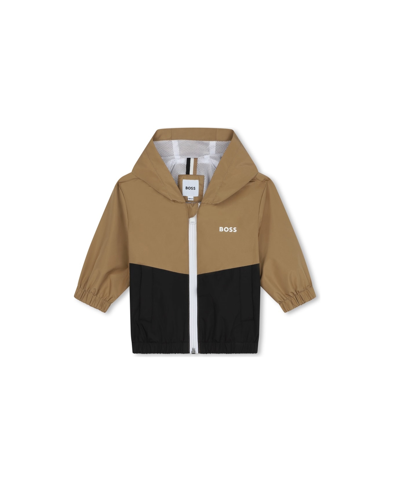 Hugo Boss Hooded K-way - BEIGE