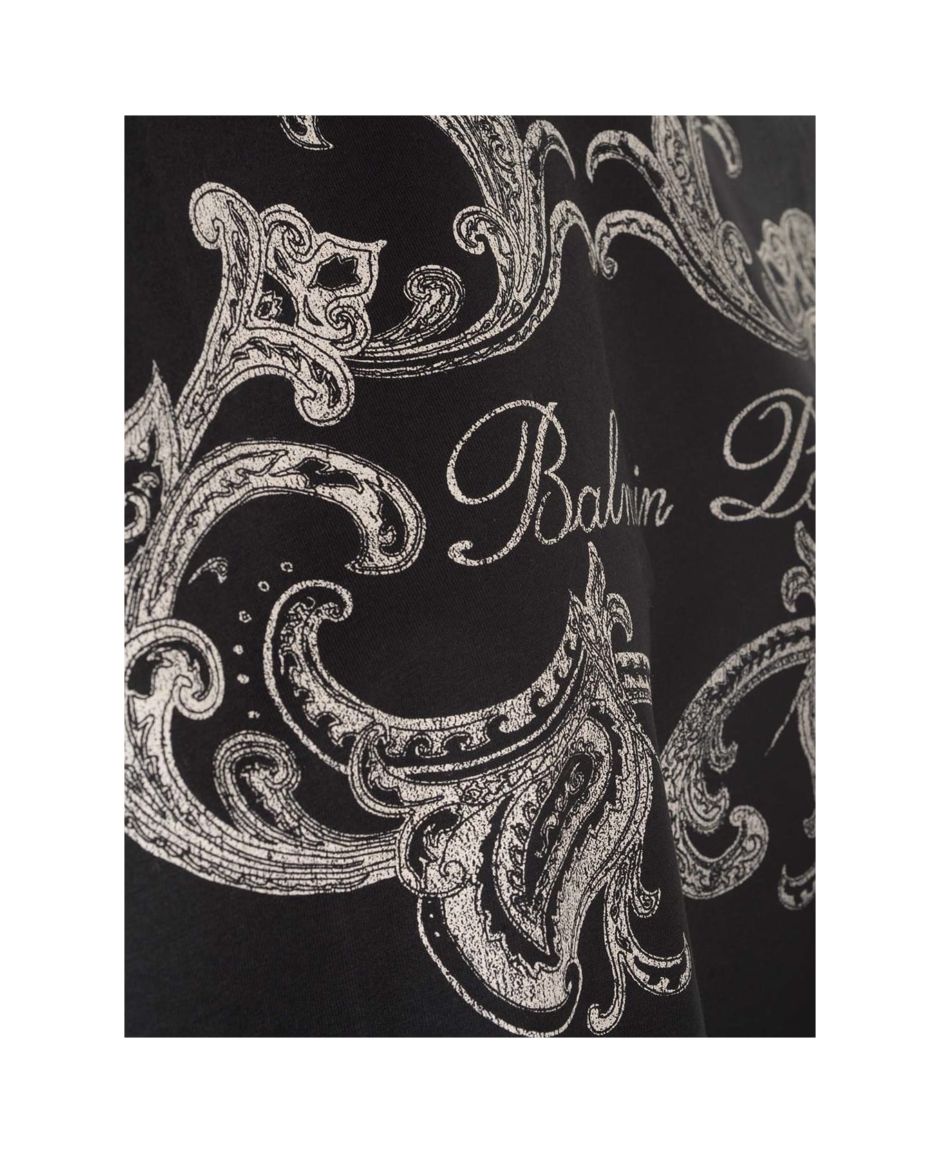 Balmain Paisley Print Top - NOIR/IVOIRE