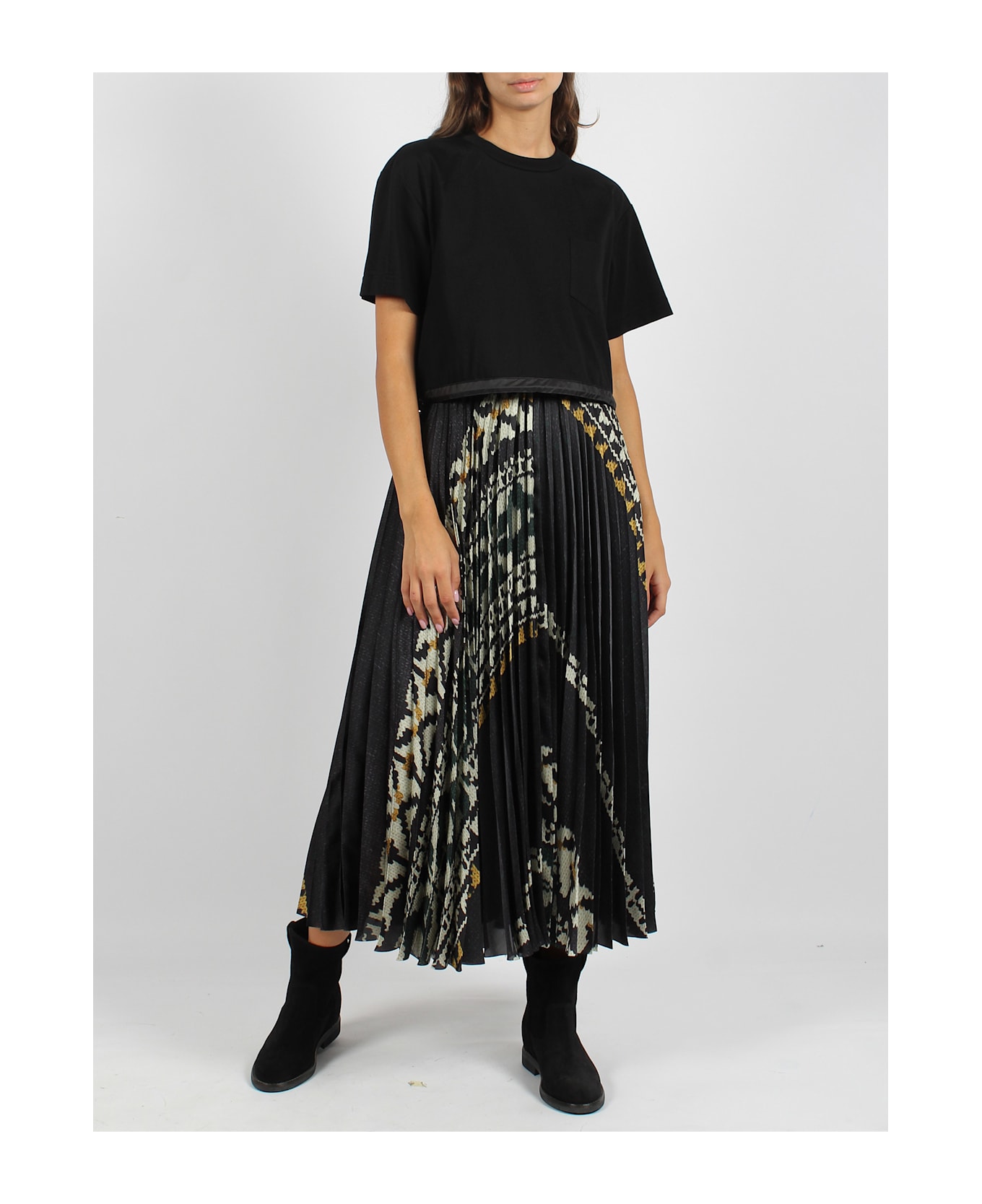 Sacai Pattern Knit Print Dress | italist