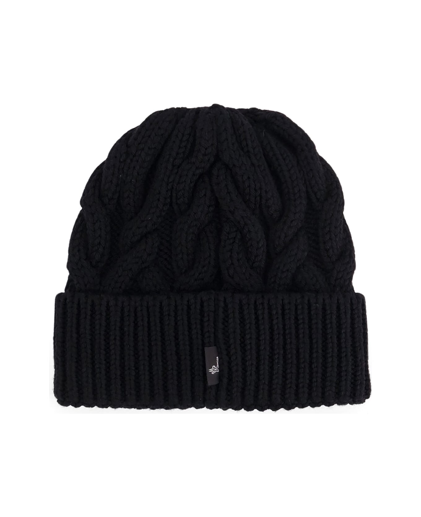 Moncler Grenoble Virgin Wool Beanie Hat - Black