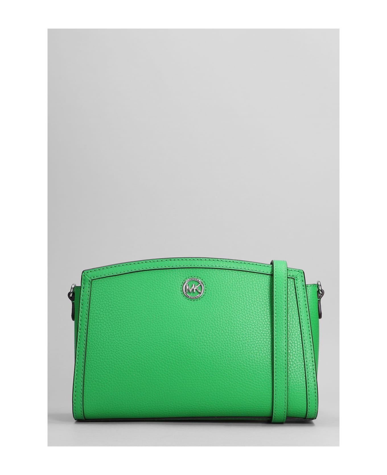 Michael Kors Chantal Shoulder Bag In Green Leather - green