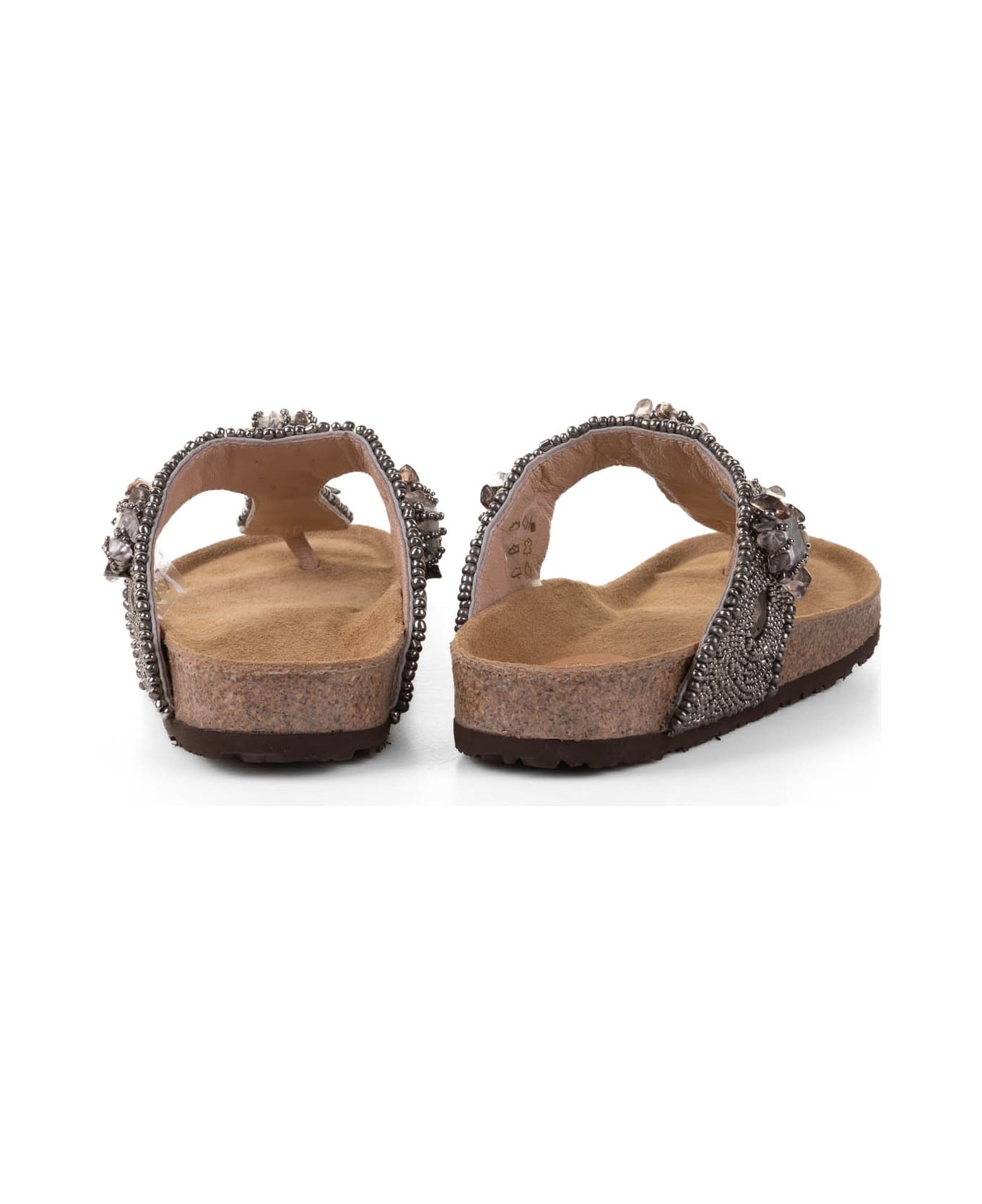 Malìparmi Flip-flop Sandal With Bijoux Embroidery - ARGENTO サンダル