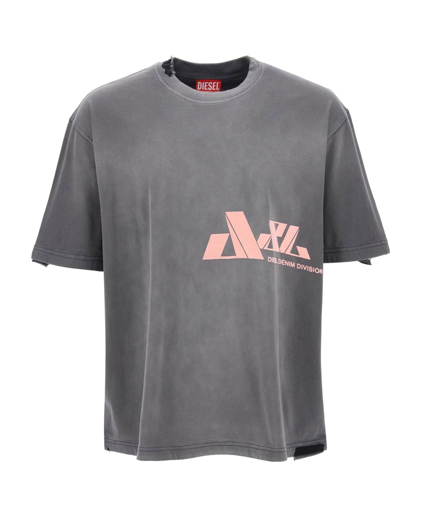 Diesel Cotton Crew-neck T-shirt - grey