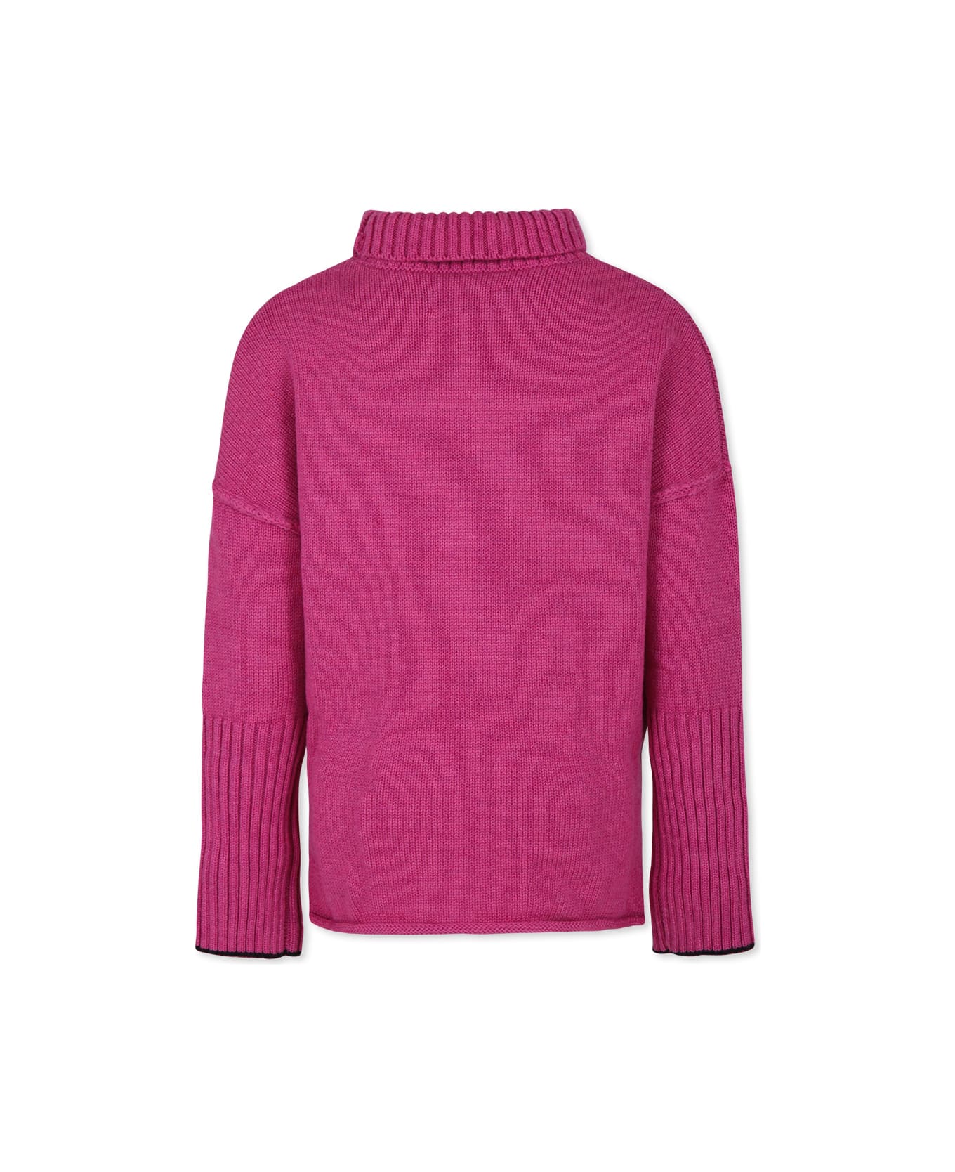 Zadig 
Voltaire Fuchsia Turtleneck For Girl With Writing - Fuchsia