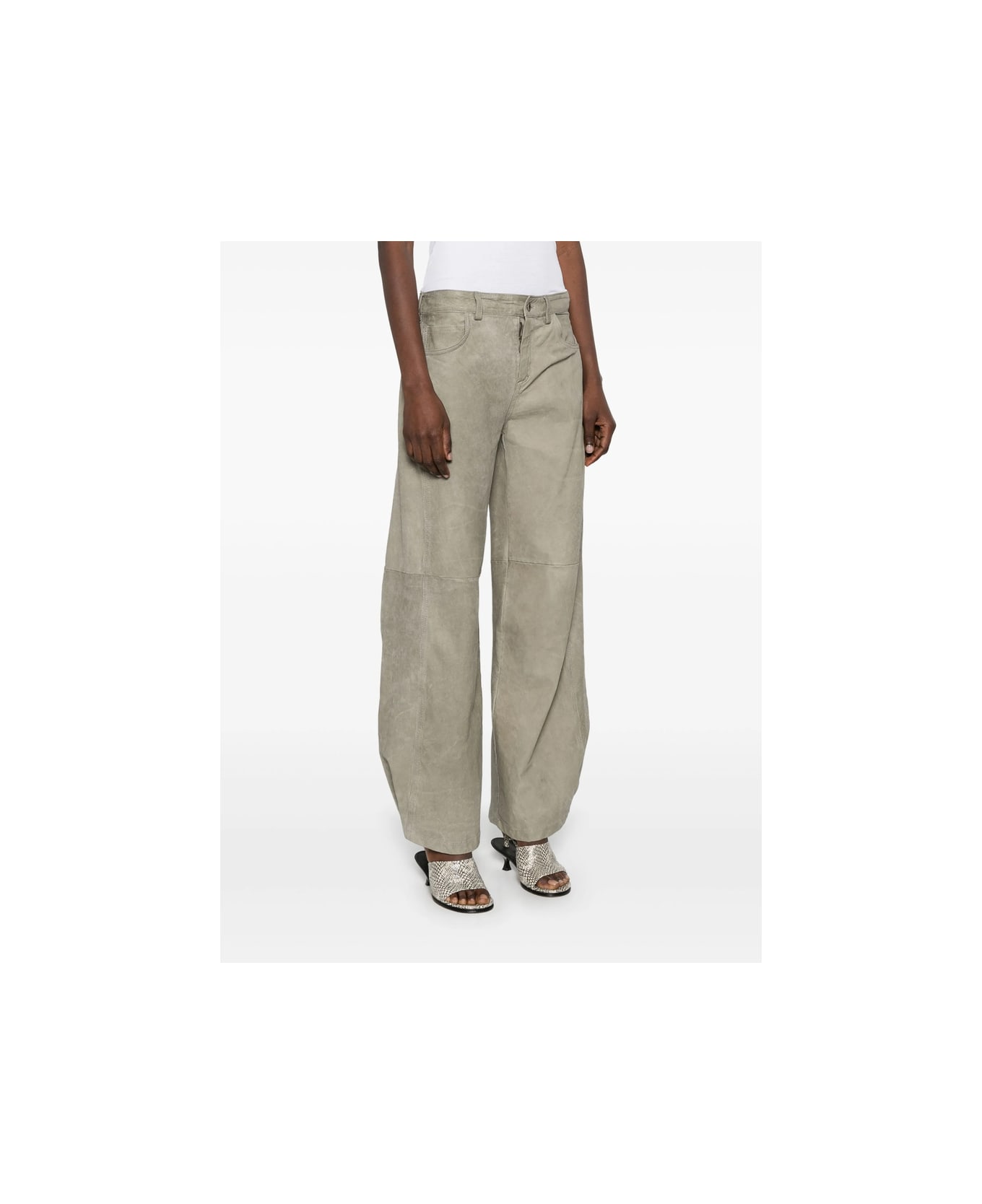 Salvatore Santoro Leather Pant - GREEN