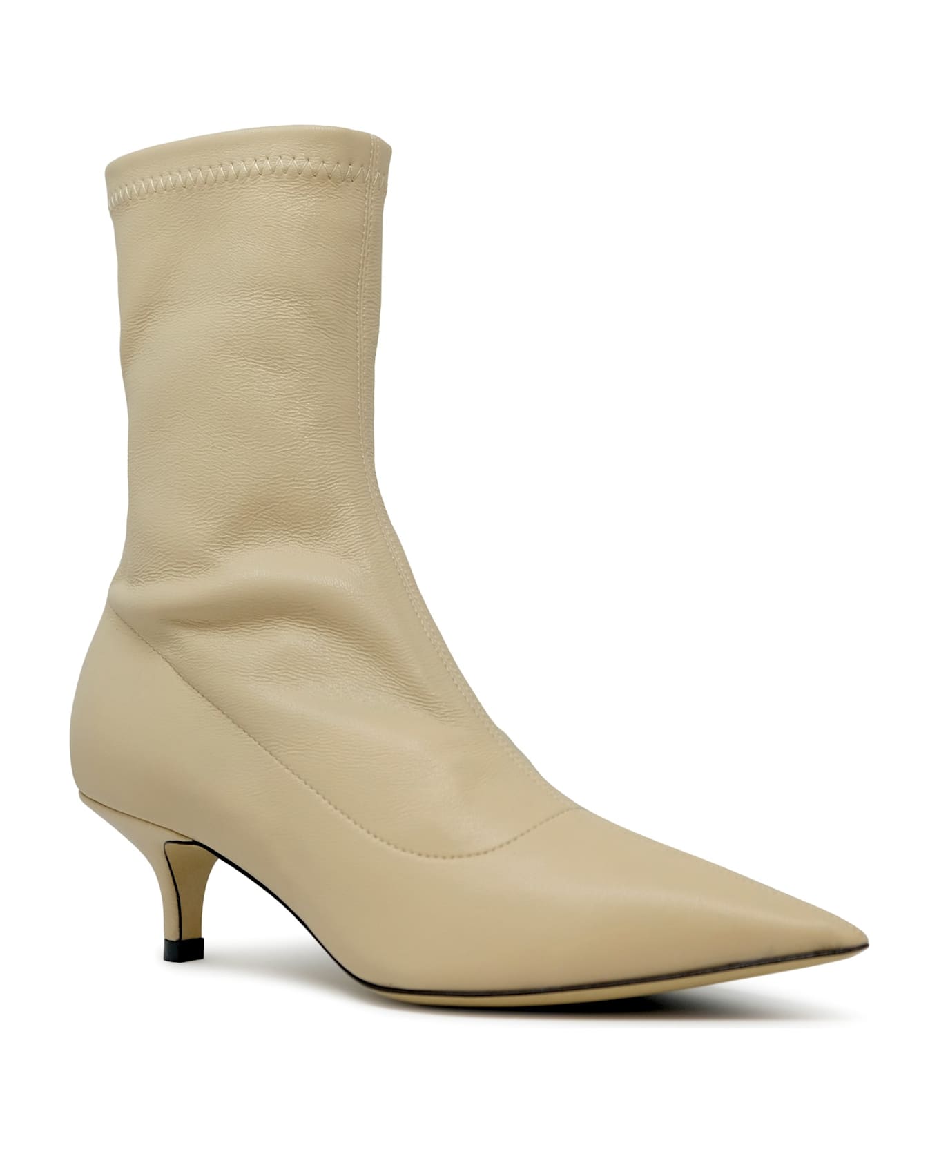 Parosh D060122 Slayshoe Beige Eco Leather Strech Boots - BEIGE