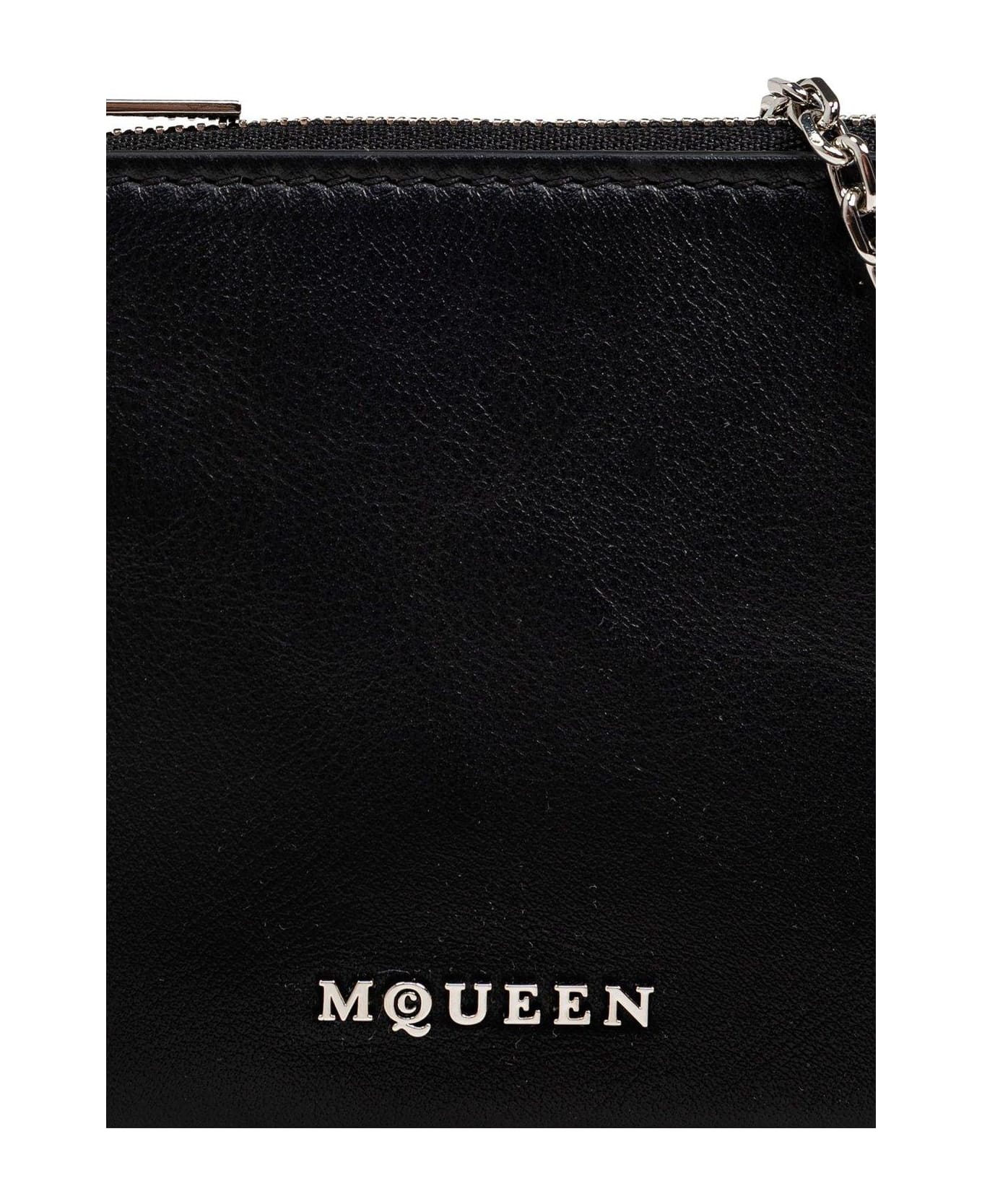 Alexander McQueen Logo Palque Chain-detailed Wallet - NERO