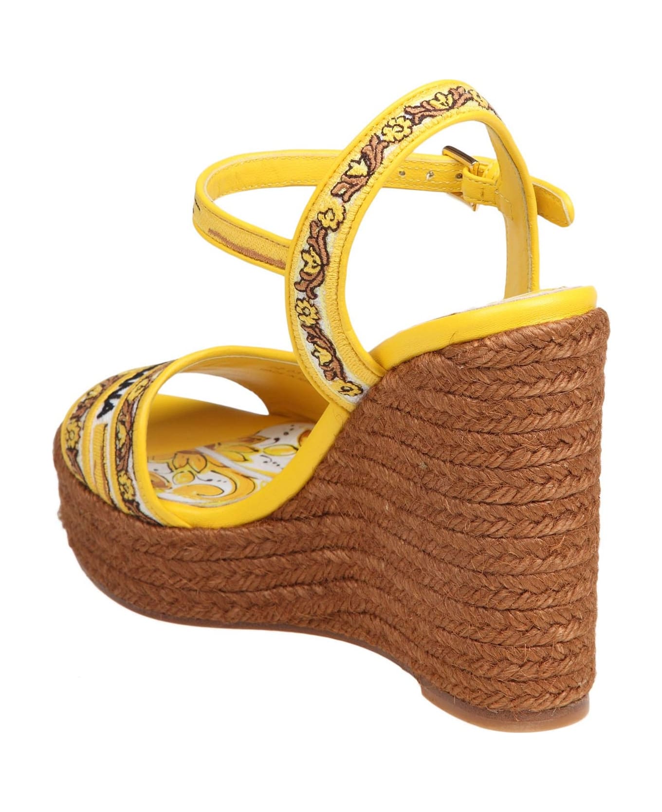 Dolce & Gabbana Multicolor Lolita Sandals With Wedge - Multicolor