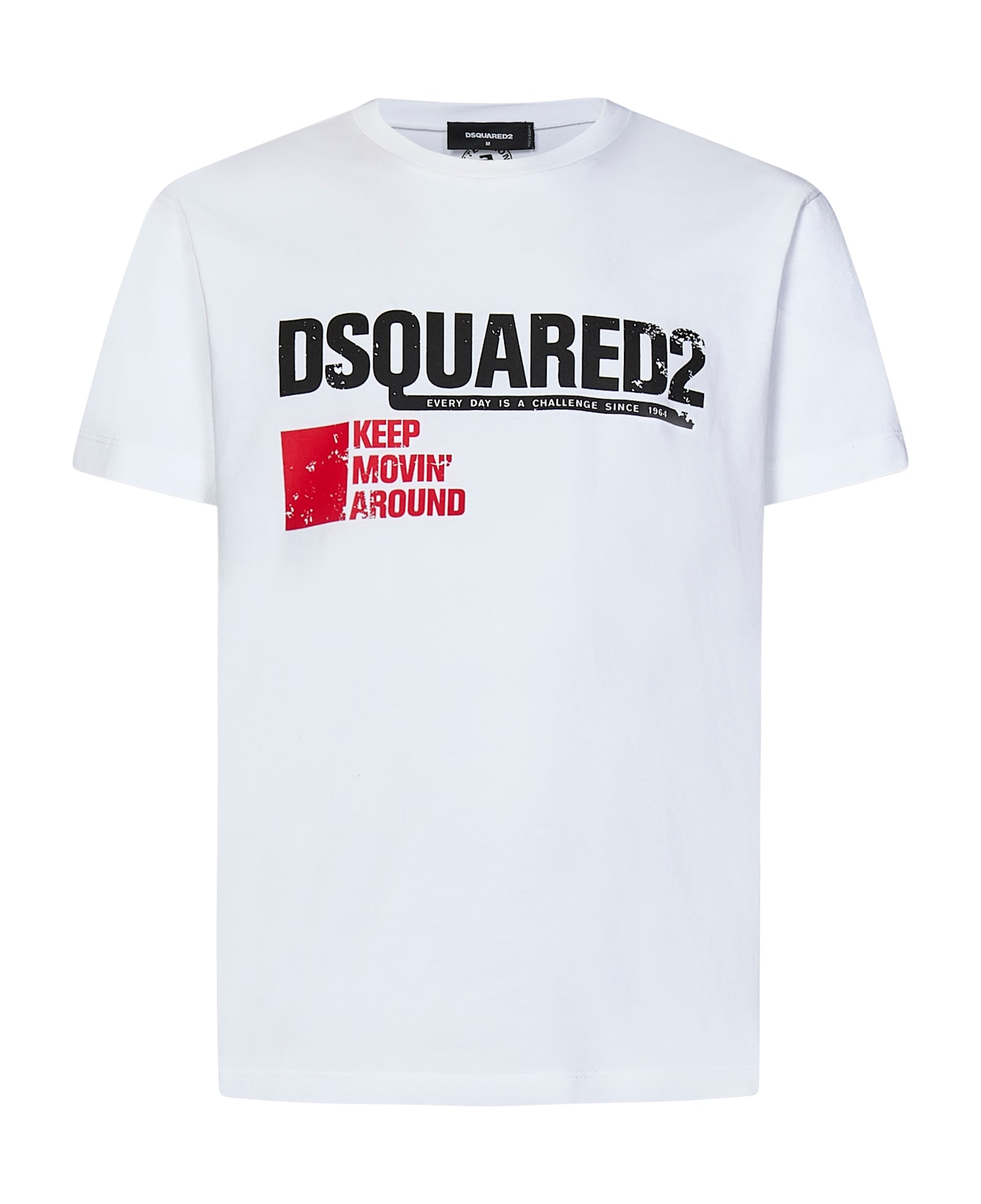 Dsquared2 Keep Moving Around Cool Fit T-shirt - White