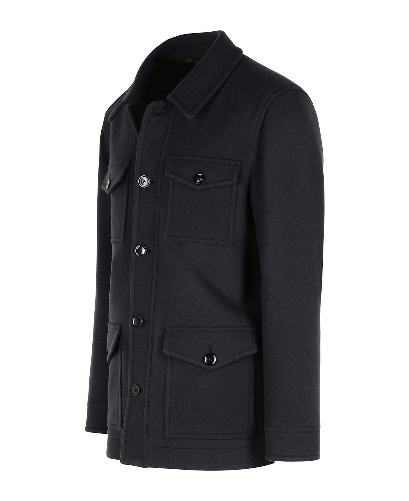 Tom Ford Navy Virgin Wool Jacket - navy