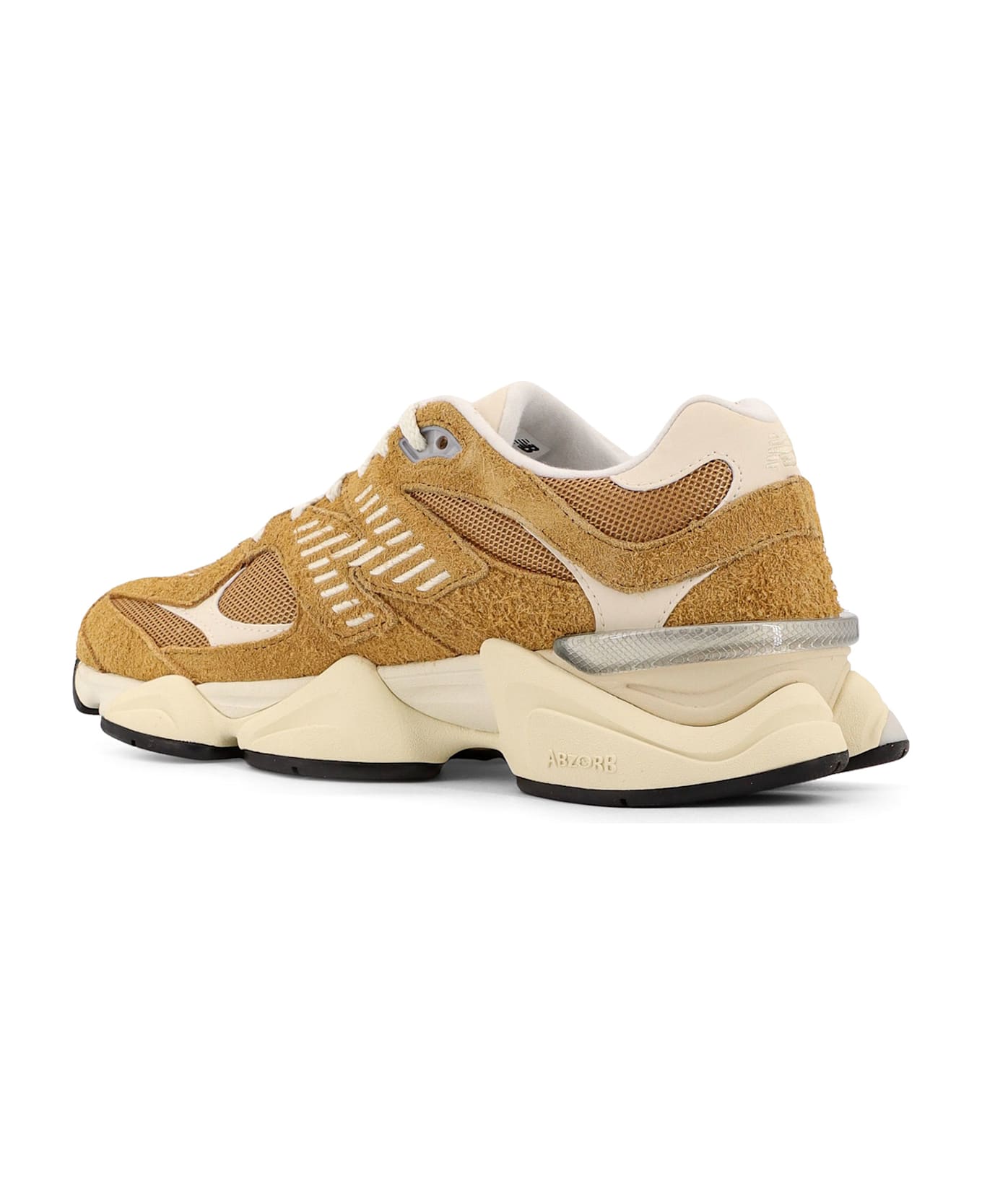 New Balance Mesh And Suede Sneakers With Embroidered Logo On The Side - Brown