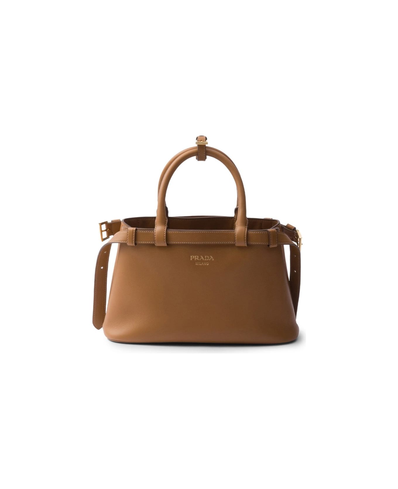 Prada Logo-printed Handbag - CARAMEL 0