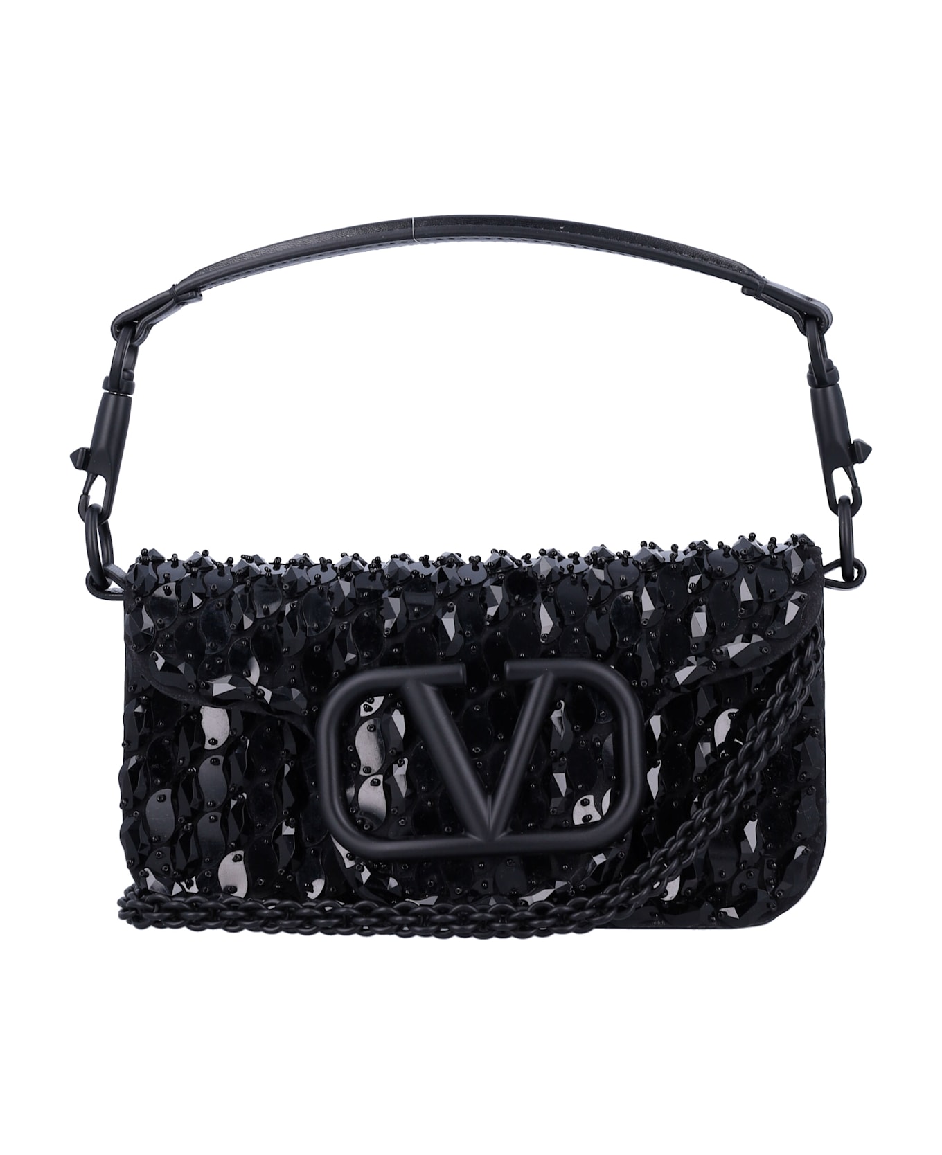 Valentino Garavani Locò Small Shoulder Bag - JET BLACK