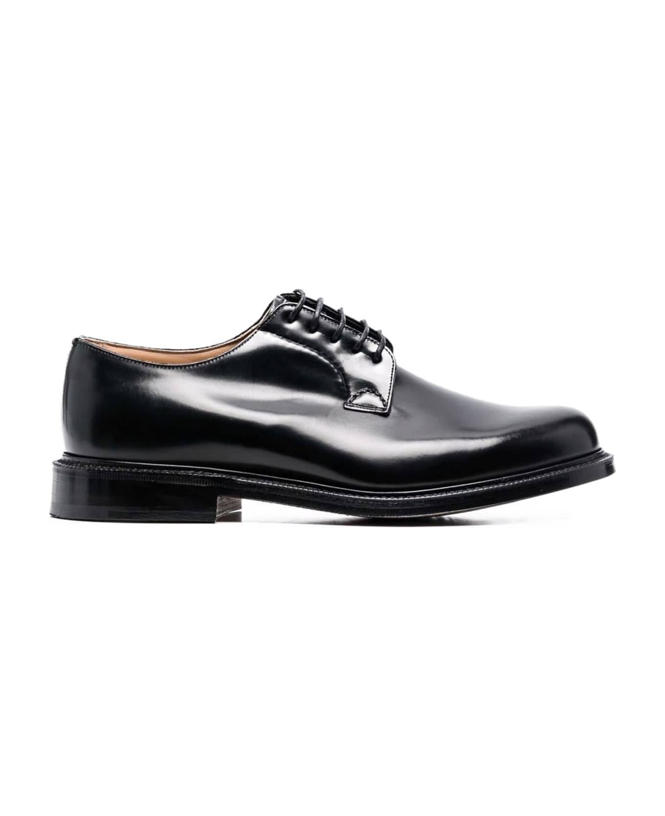 Church's Shannon Derby In Brushed Calfskin - Black