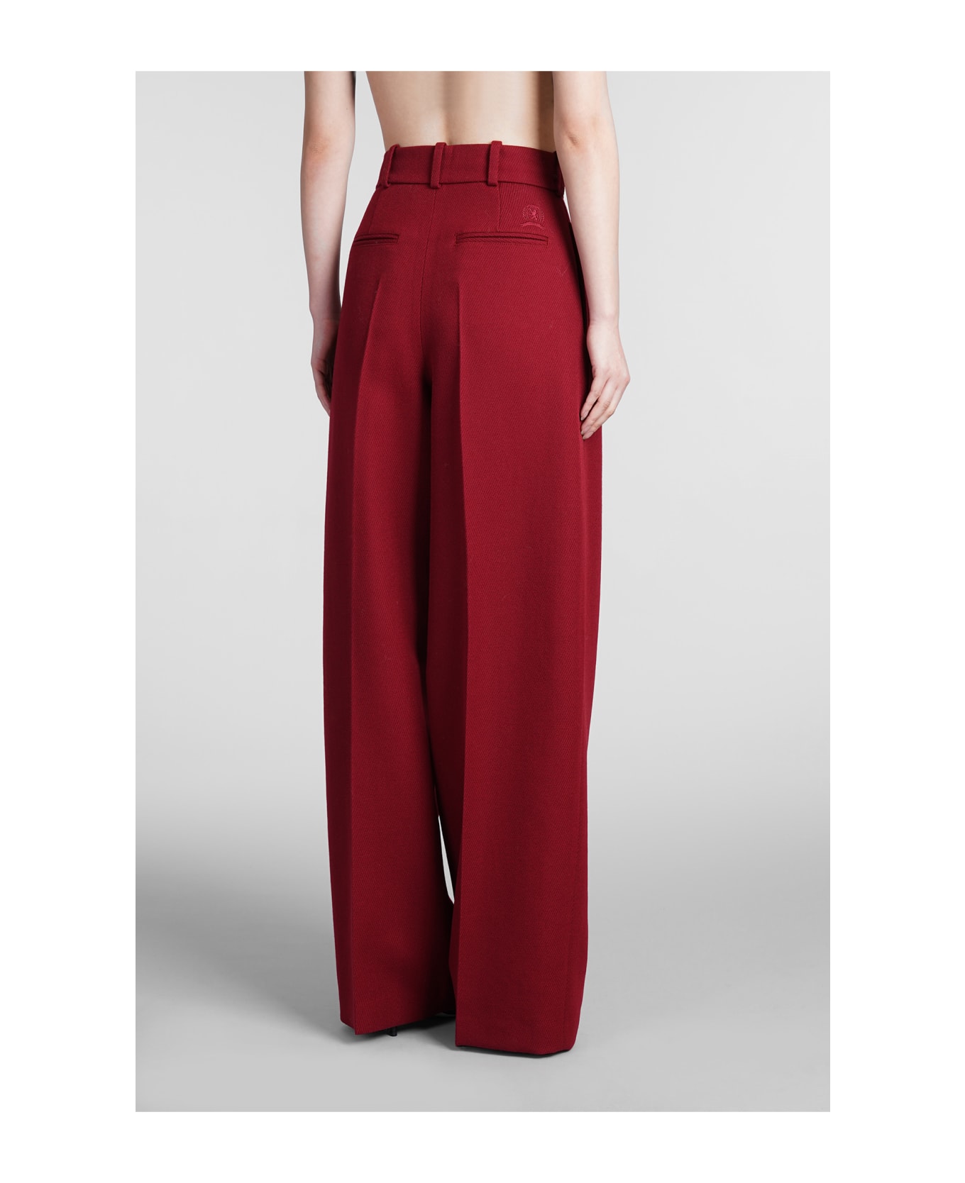 Tommy Hilfiger Pants In Bordeaux Wool - Red