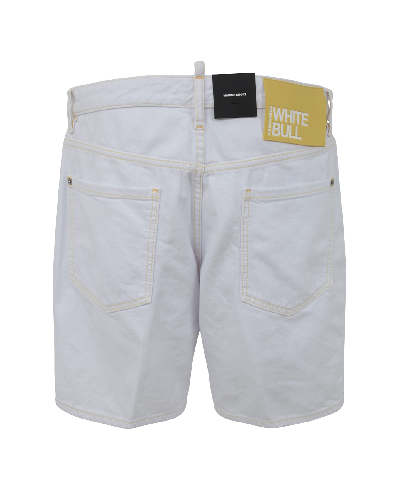 Dsquared2 Bermuda Shorts In Denim - White ショートパンツ