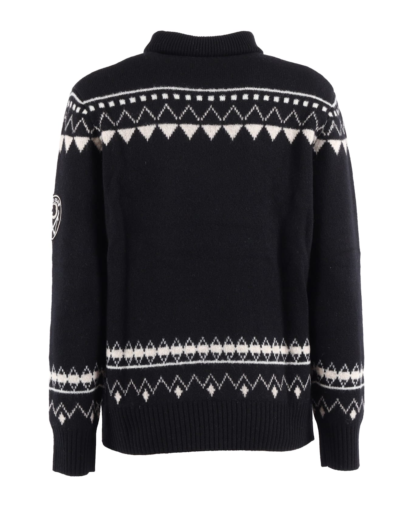 Ballantyne T Neck Pullover - BLACK