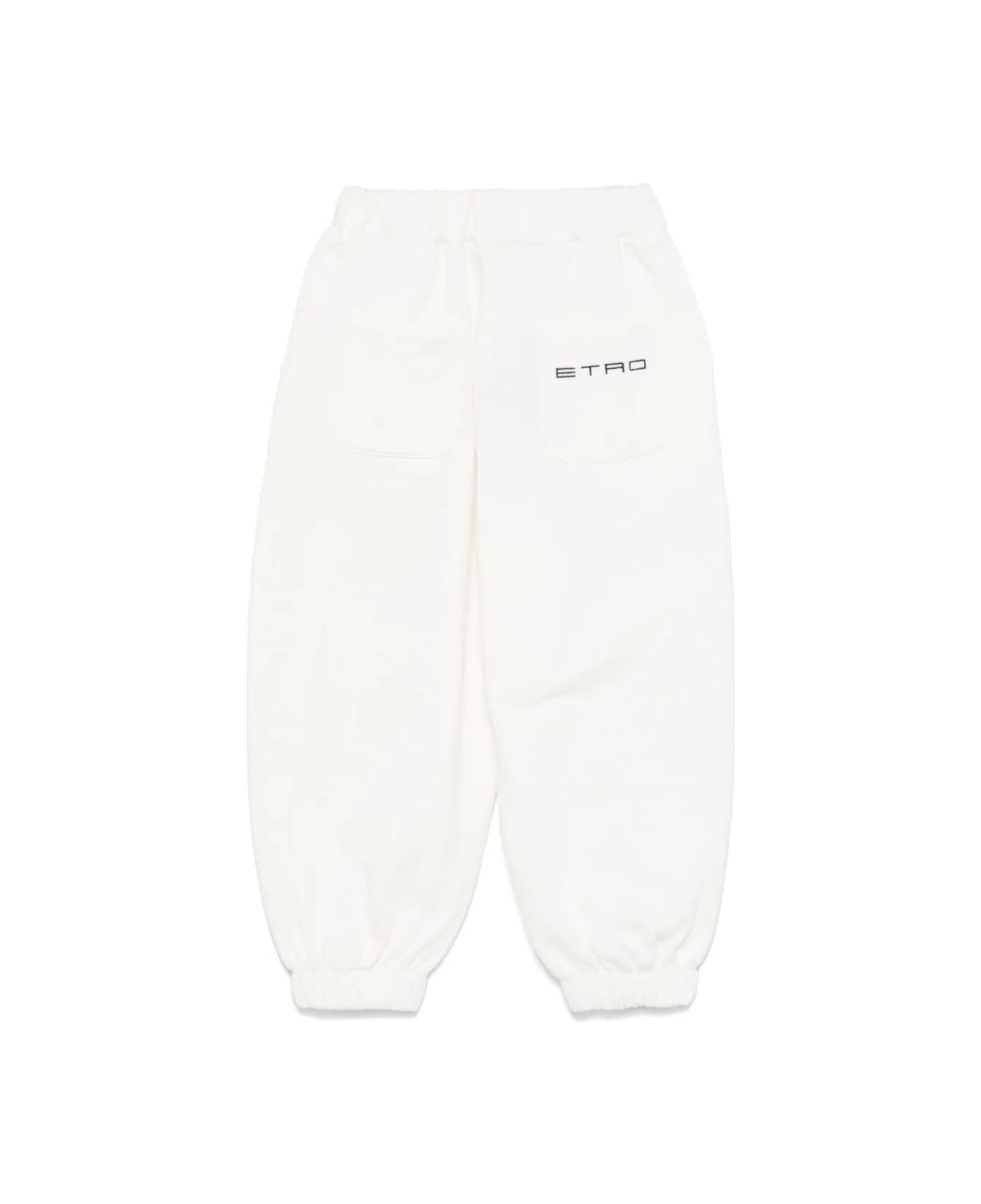 Etro Pantaloni Con Ricamo - Cream ボトムス